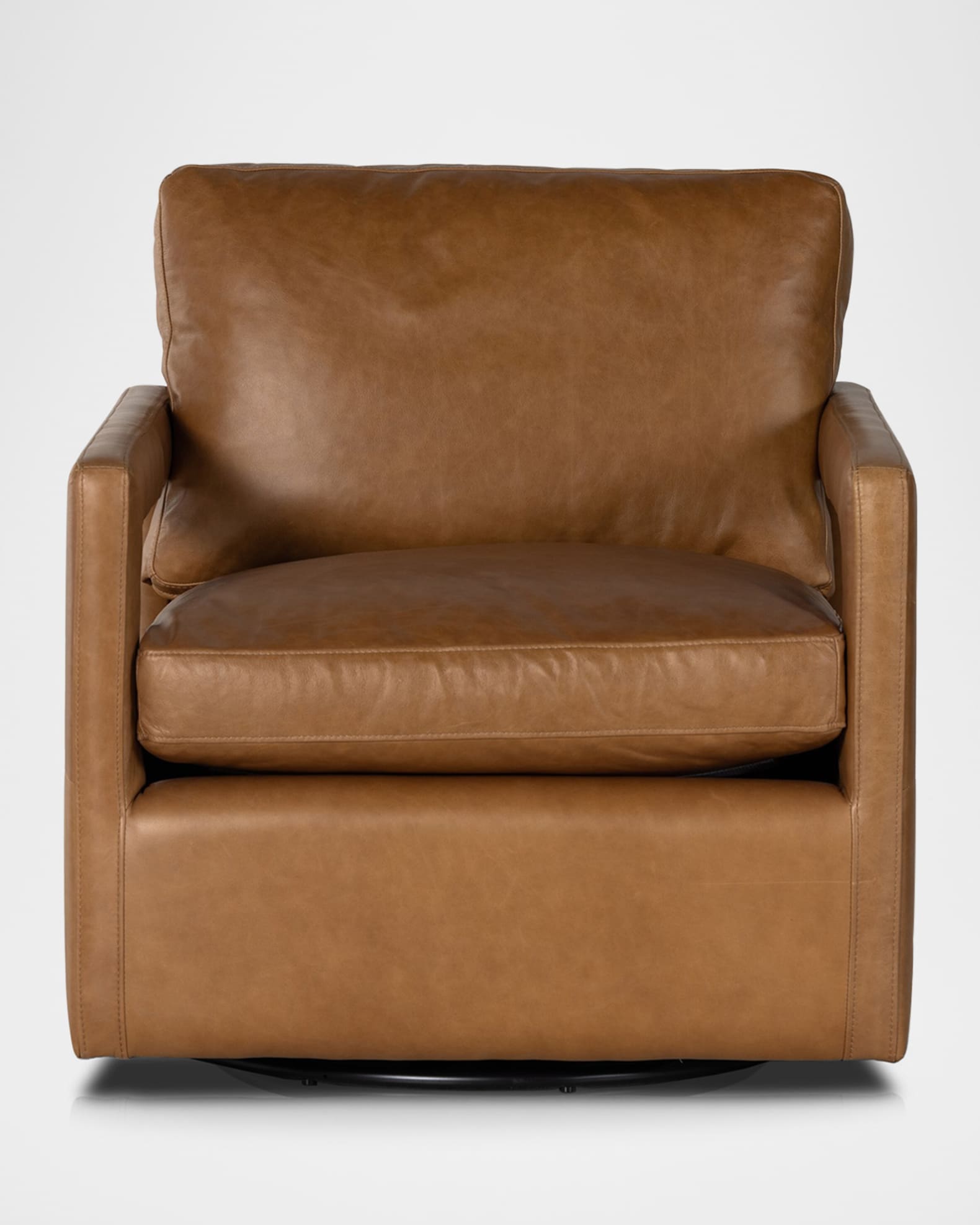 Olson Leather Swivel Chair 0