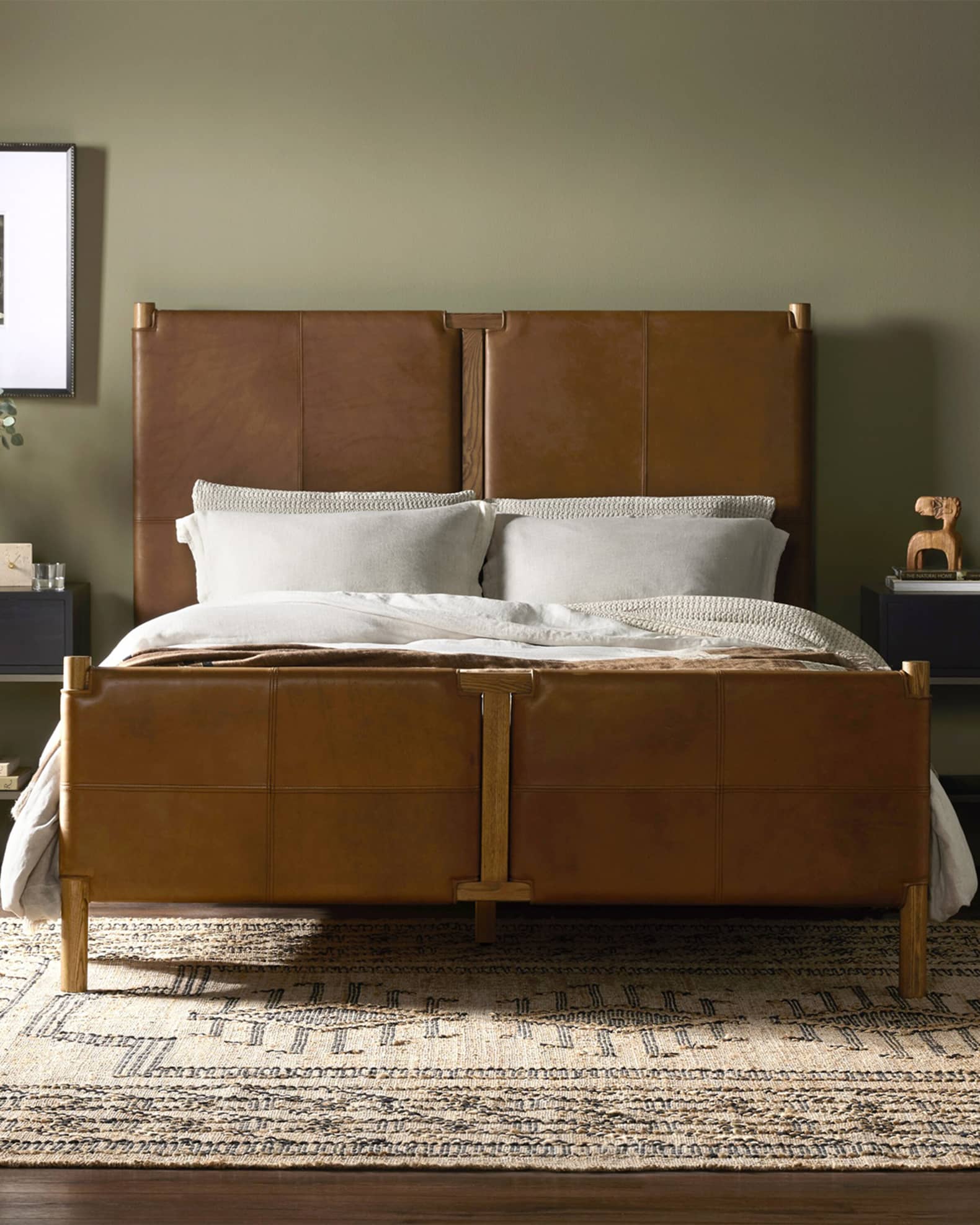Salado Leather King Bed 1