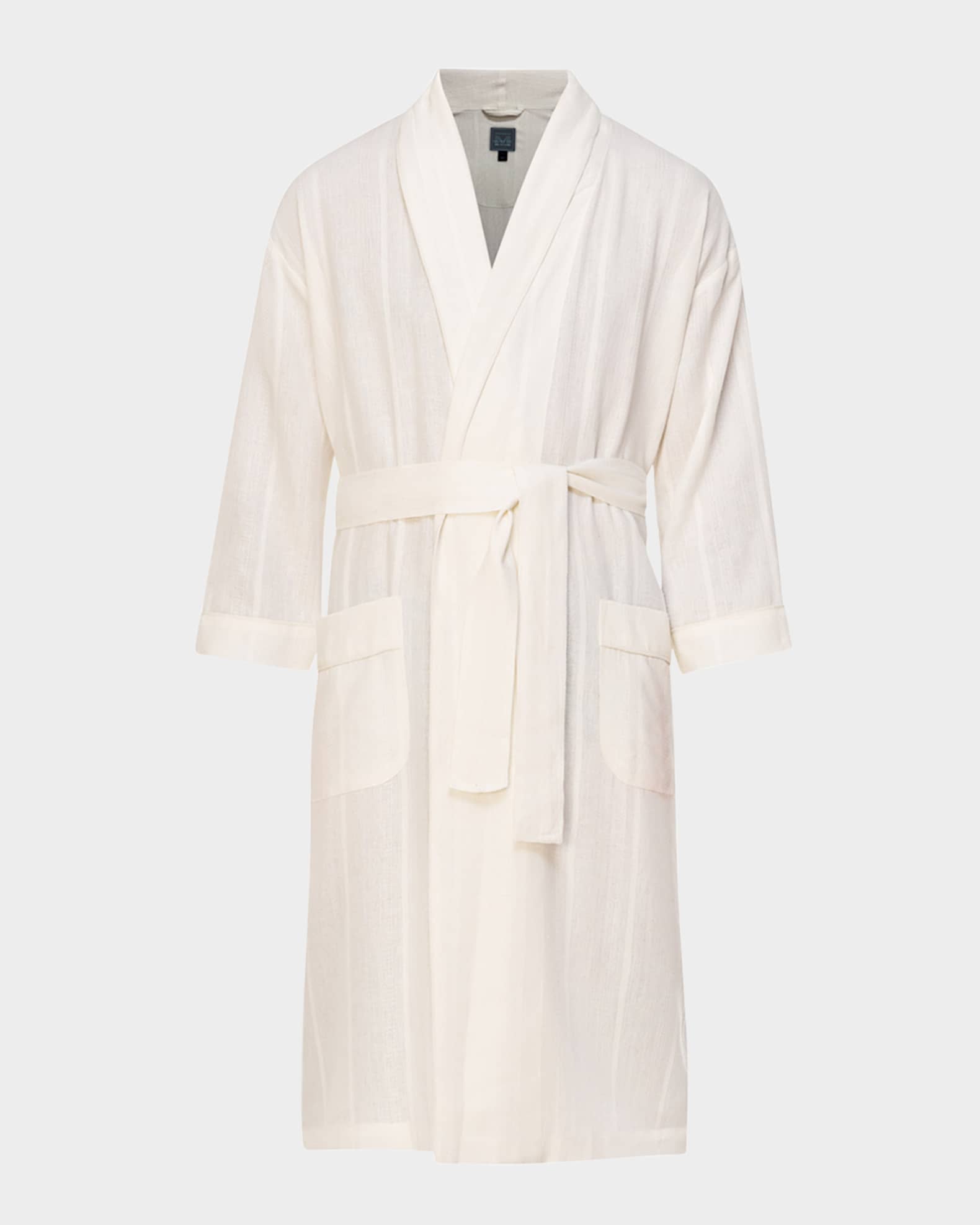 Men's Summer Woven Shawl Robe 0