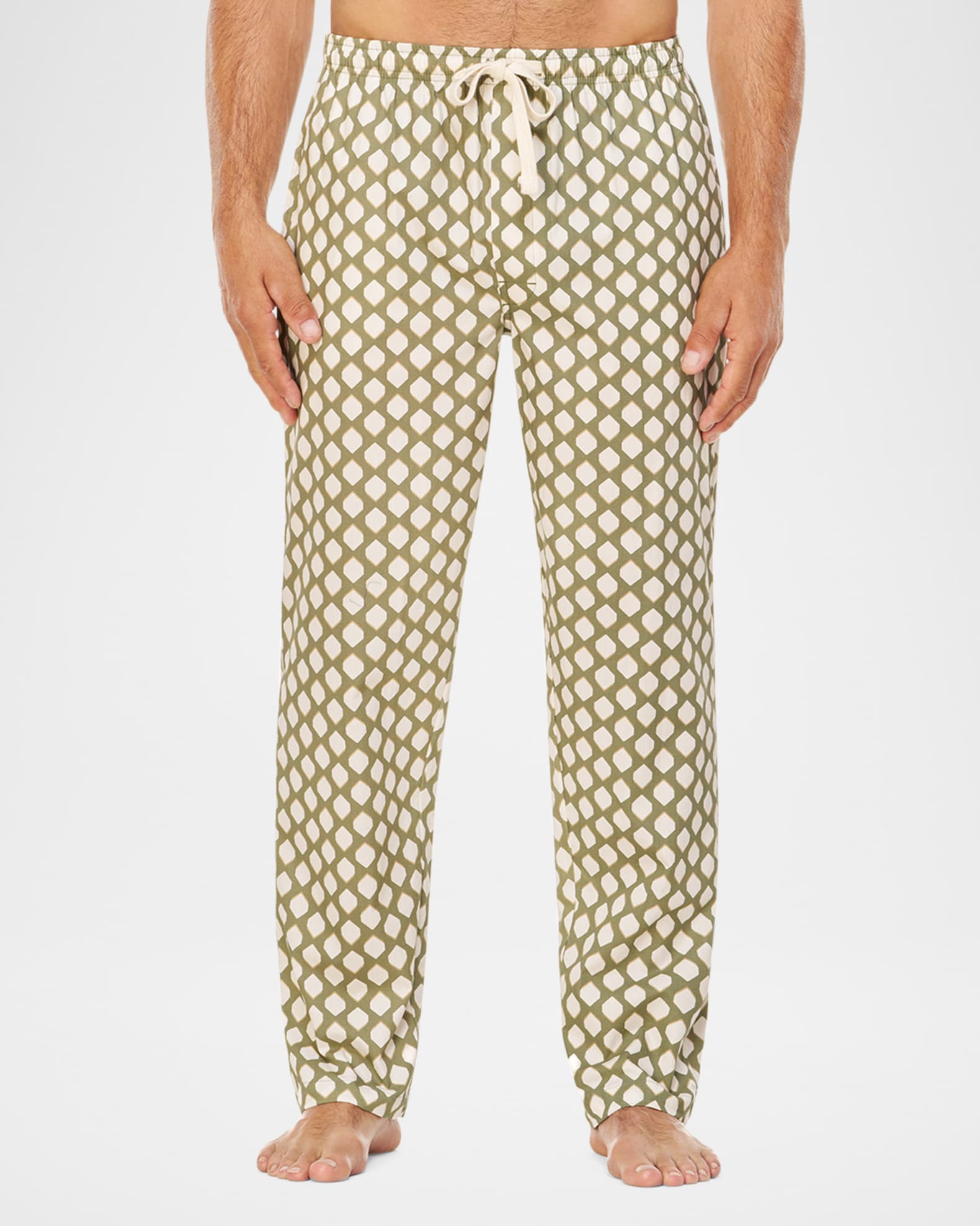 Men's Cotton Mid-Century Geometric Lounge Pants 1
