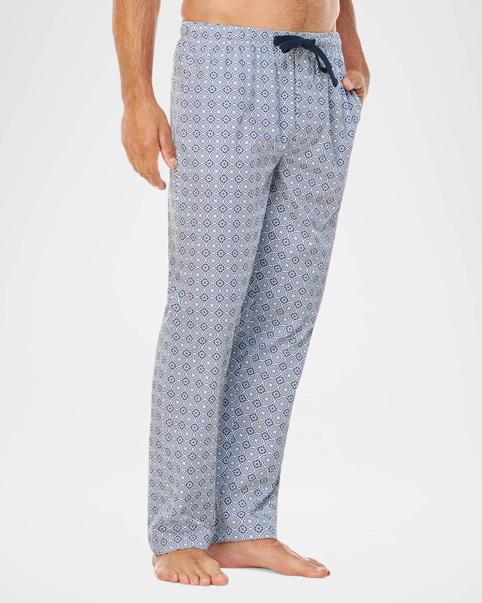 Men's Cotton Grecian-Print Lounge Pants 1