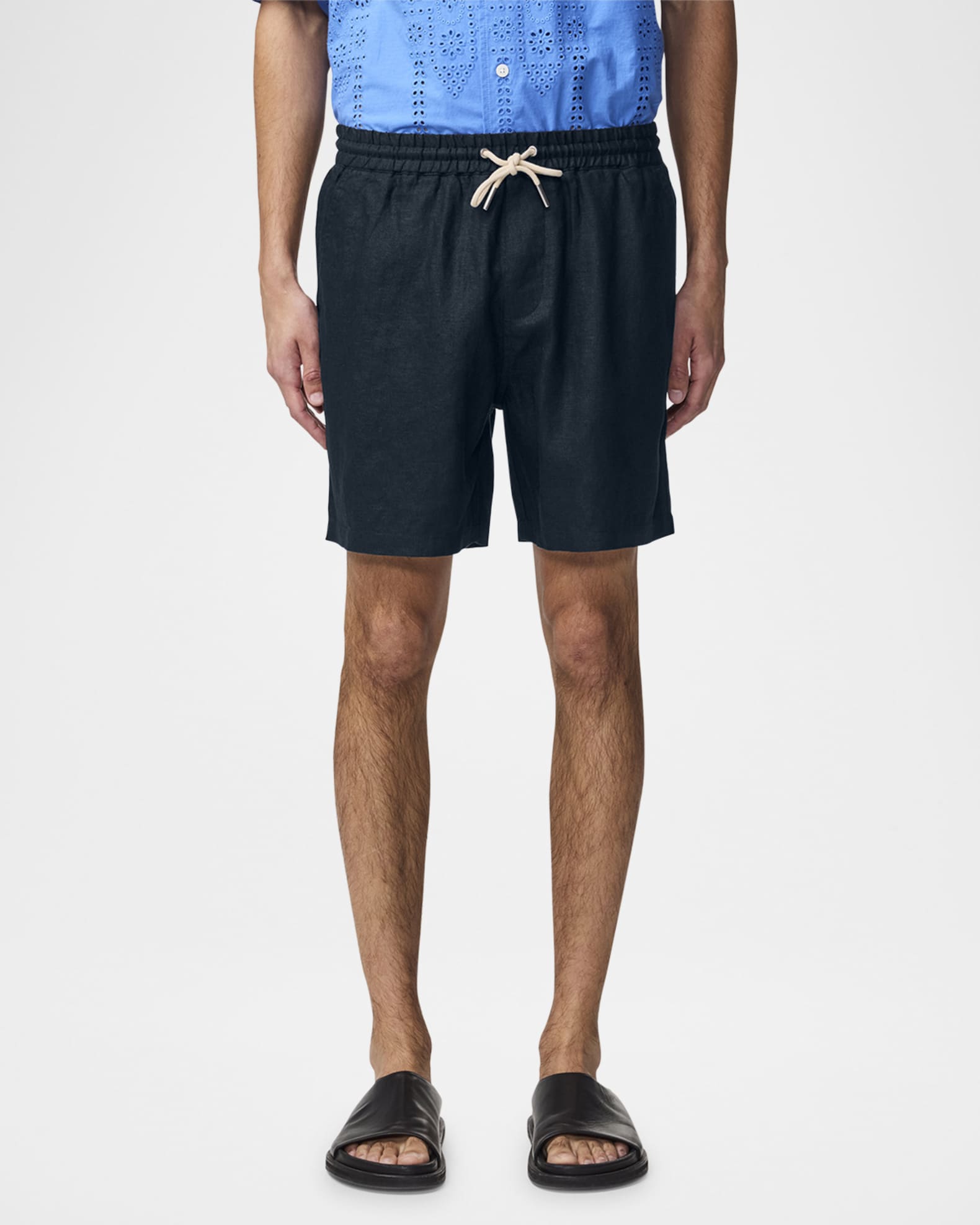 Men's Gregor Drawstring Linen Shorts 