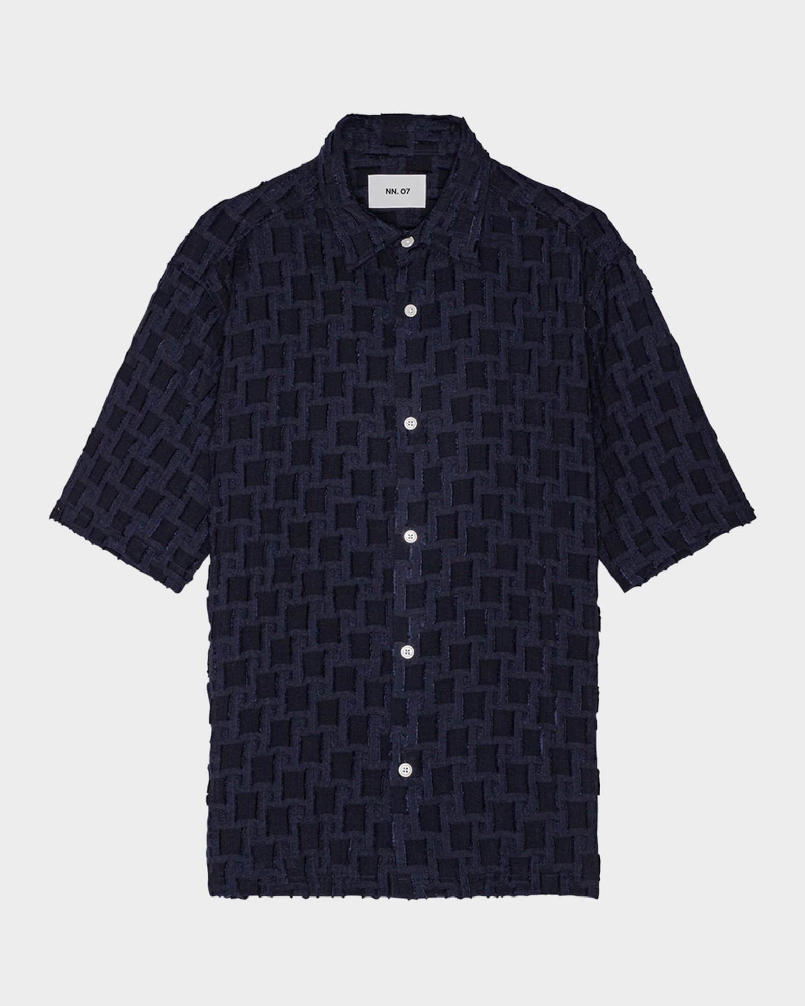 Men's Freddy Jacquard Short-Sleeve Shirt 0