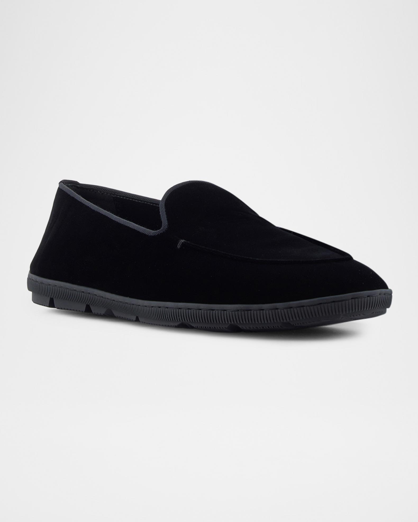Neiman Marcus Handcrafted England Black Velvet Loafers Size 9.5 Gucci Men main image 3