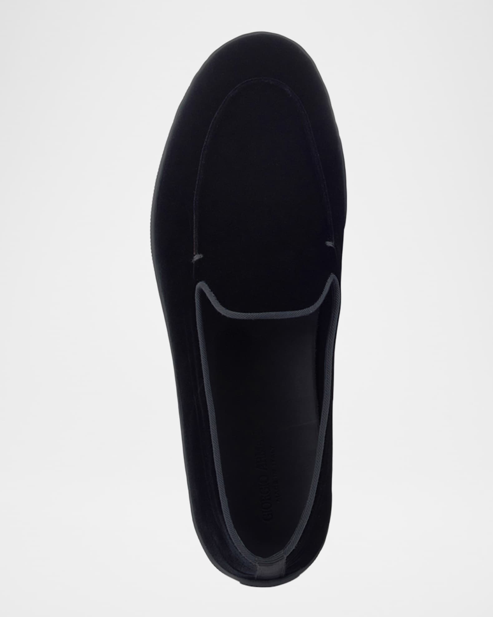 Giorgio Armani Men's Velvet Rubber-Sole Slipper Loafers | Neiman