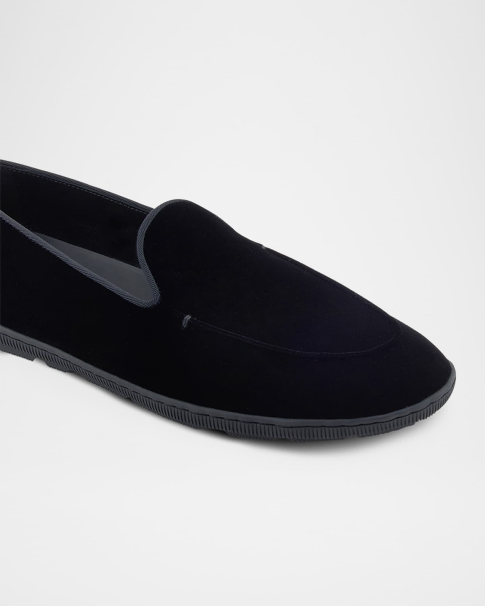 Giorgio Armani Men's Velvet Rubber-Sole Slipper Loafers | Neiman