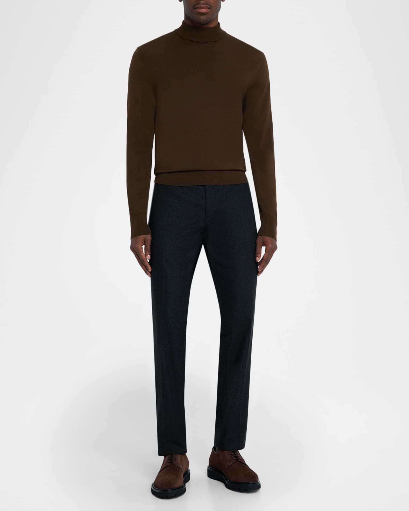 Giorgio Armani Men's Suede Rubber-Sole Derby Shoes | Neiman Marcus