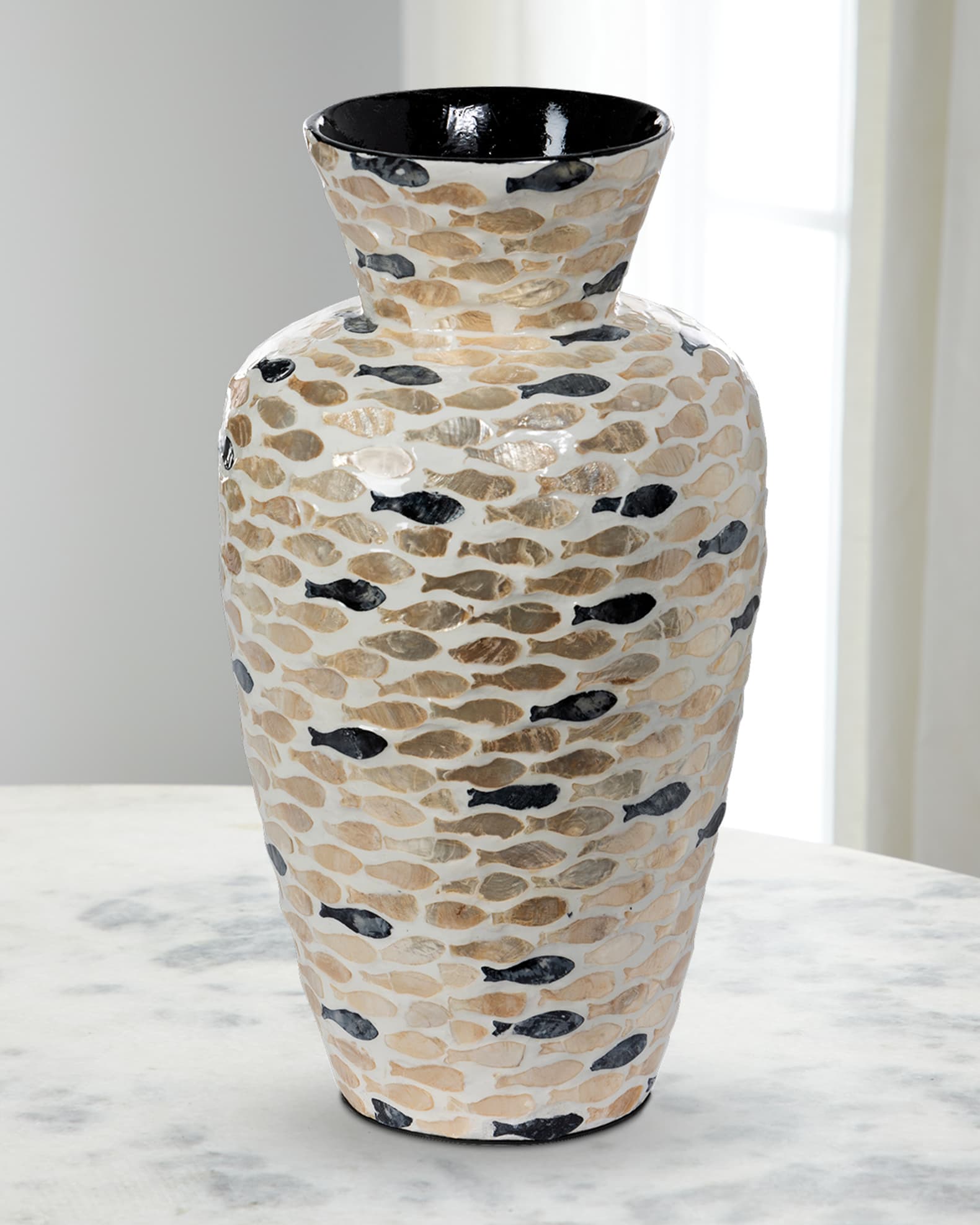 Capraia Coast Capiz Fish Vase, 16" 0