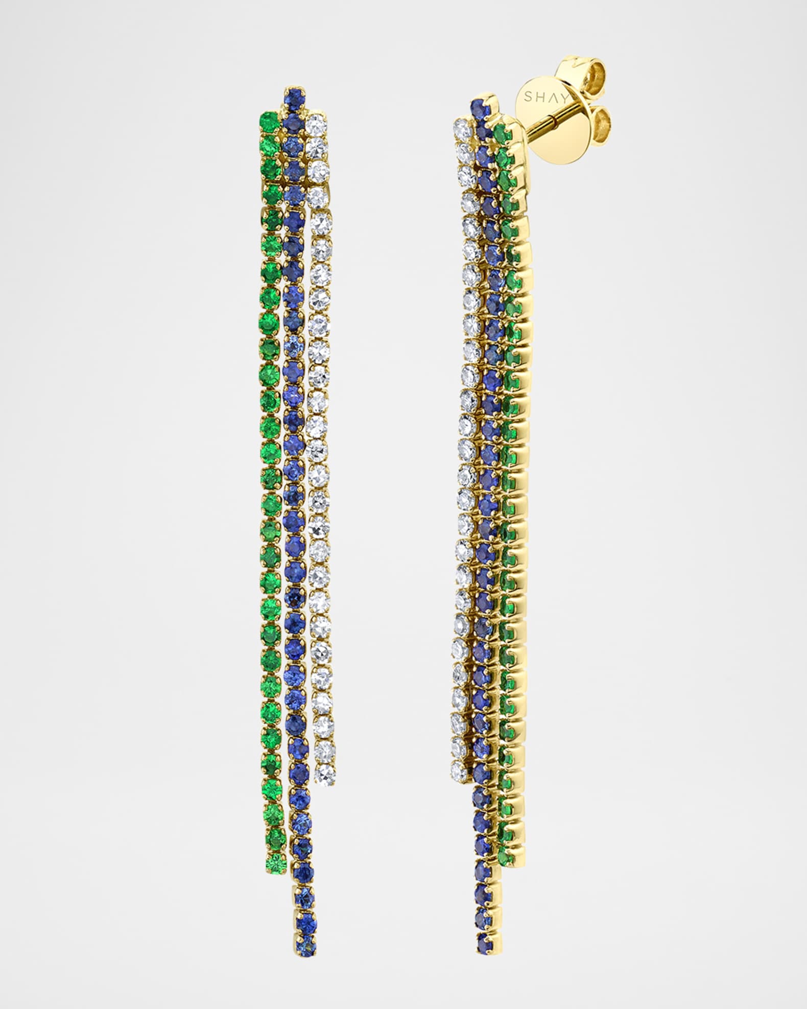 Triple Thread Drop Earrings 0