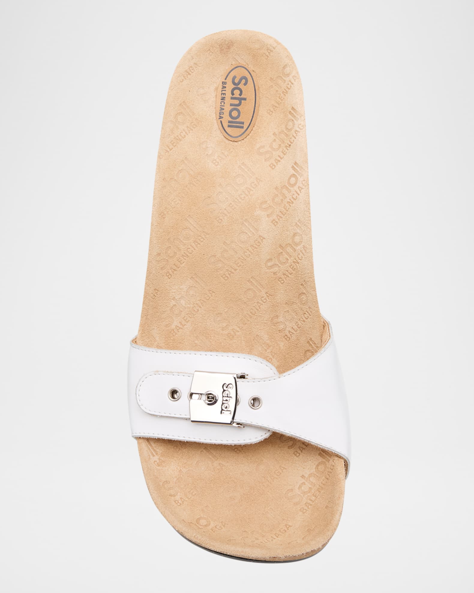 Balenciaga x Scholl Leather Mule Sandals | Neiman Marcus