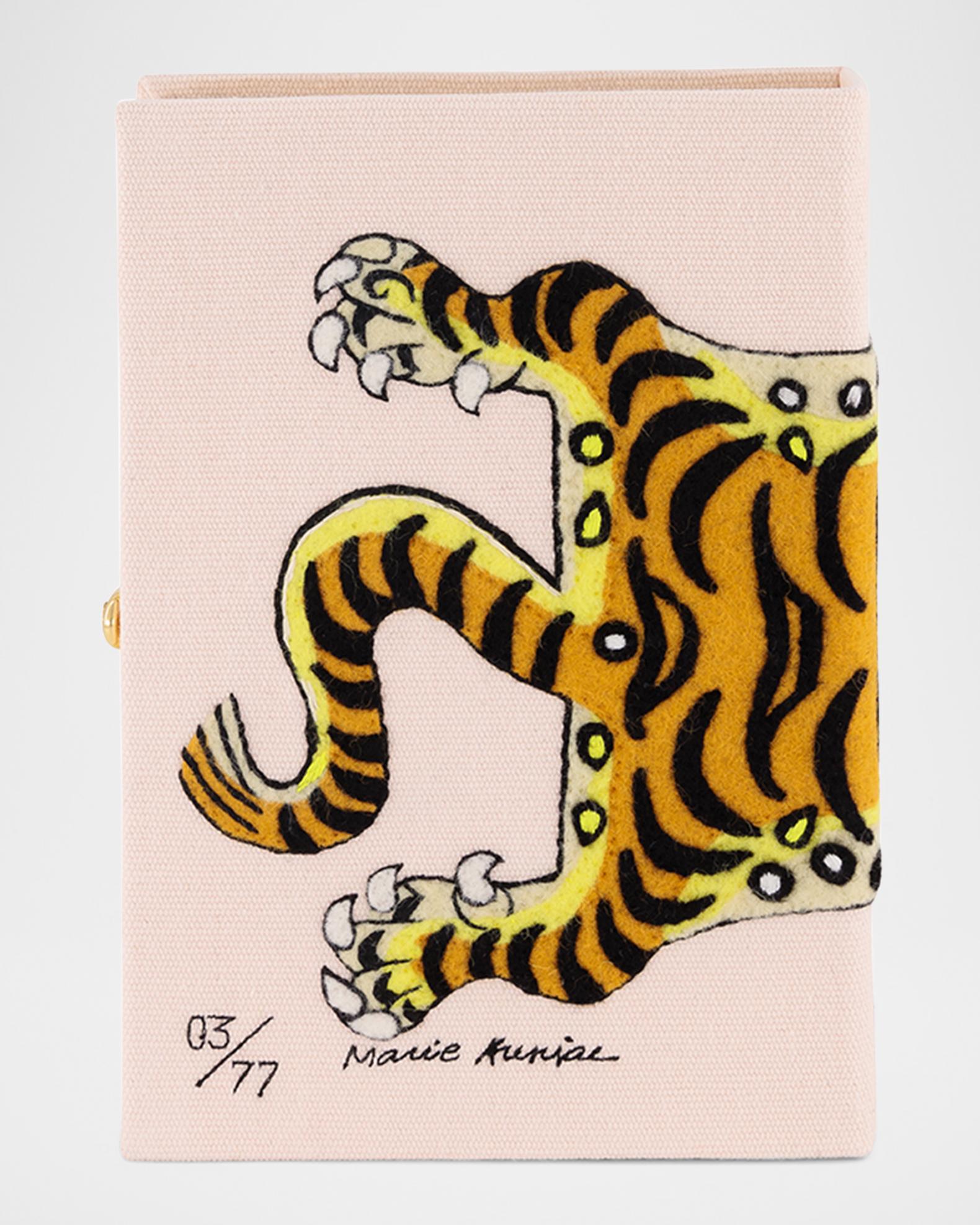 Olympia Le-Tan Tiger Book Clutch Bag | Neiman Marcus