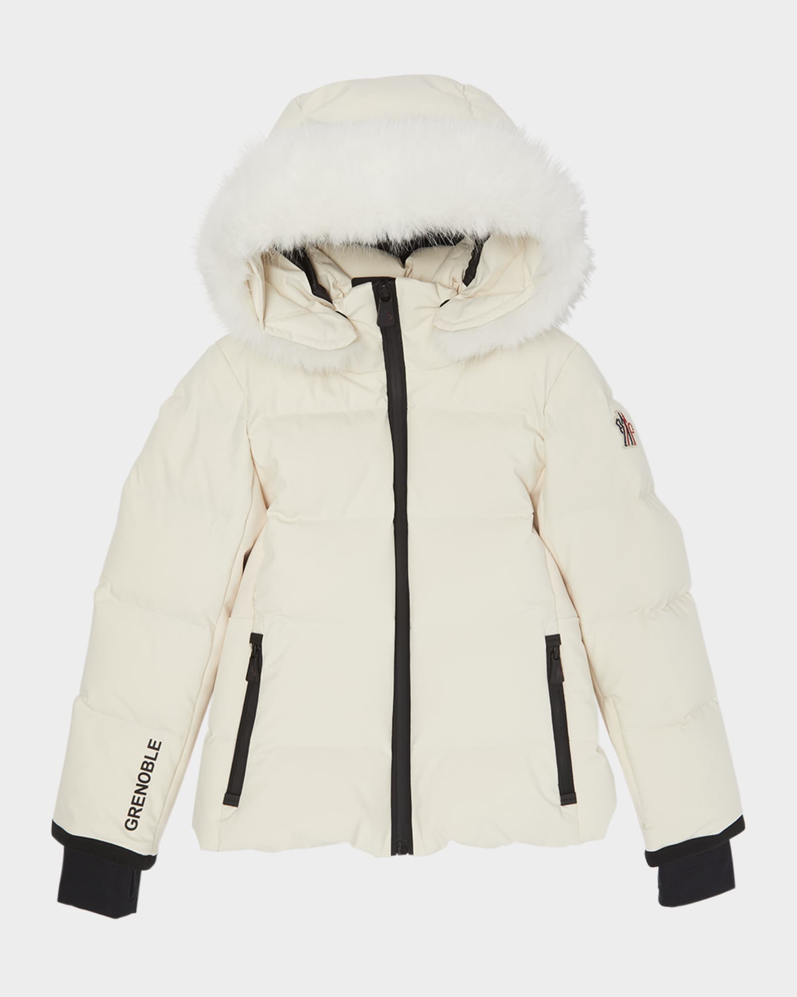 Moncler Grenoble Girl's New Guyane Hooded Down Jacket, Size 8-10