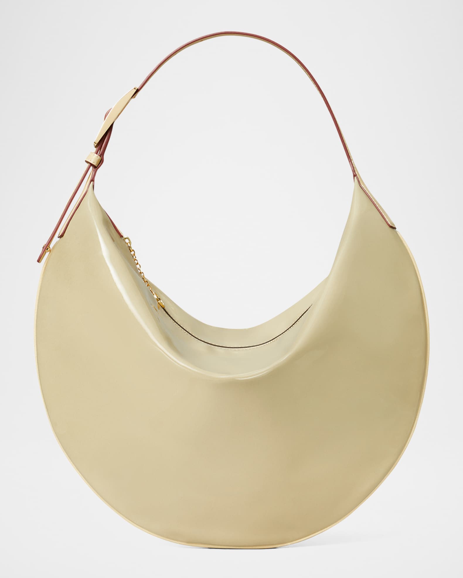 【関税込み】Tory Burch ベージュ Balloon エナメル バッグ Tory Burch Patent Balloon Bag | Neiman Marcus