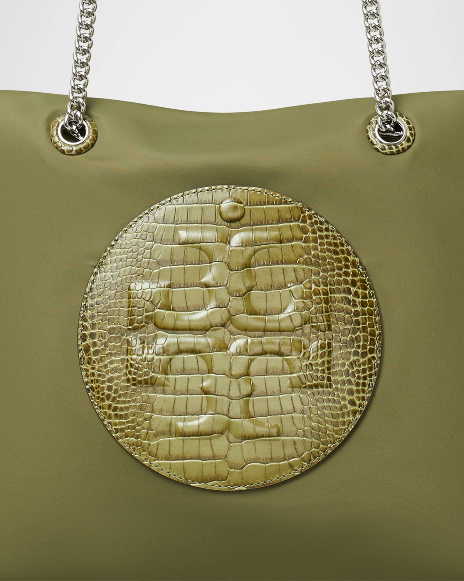 Tory Burch Ella Chain Croc Zip Tote Bag | Neiman Marcus