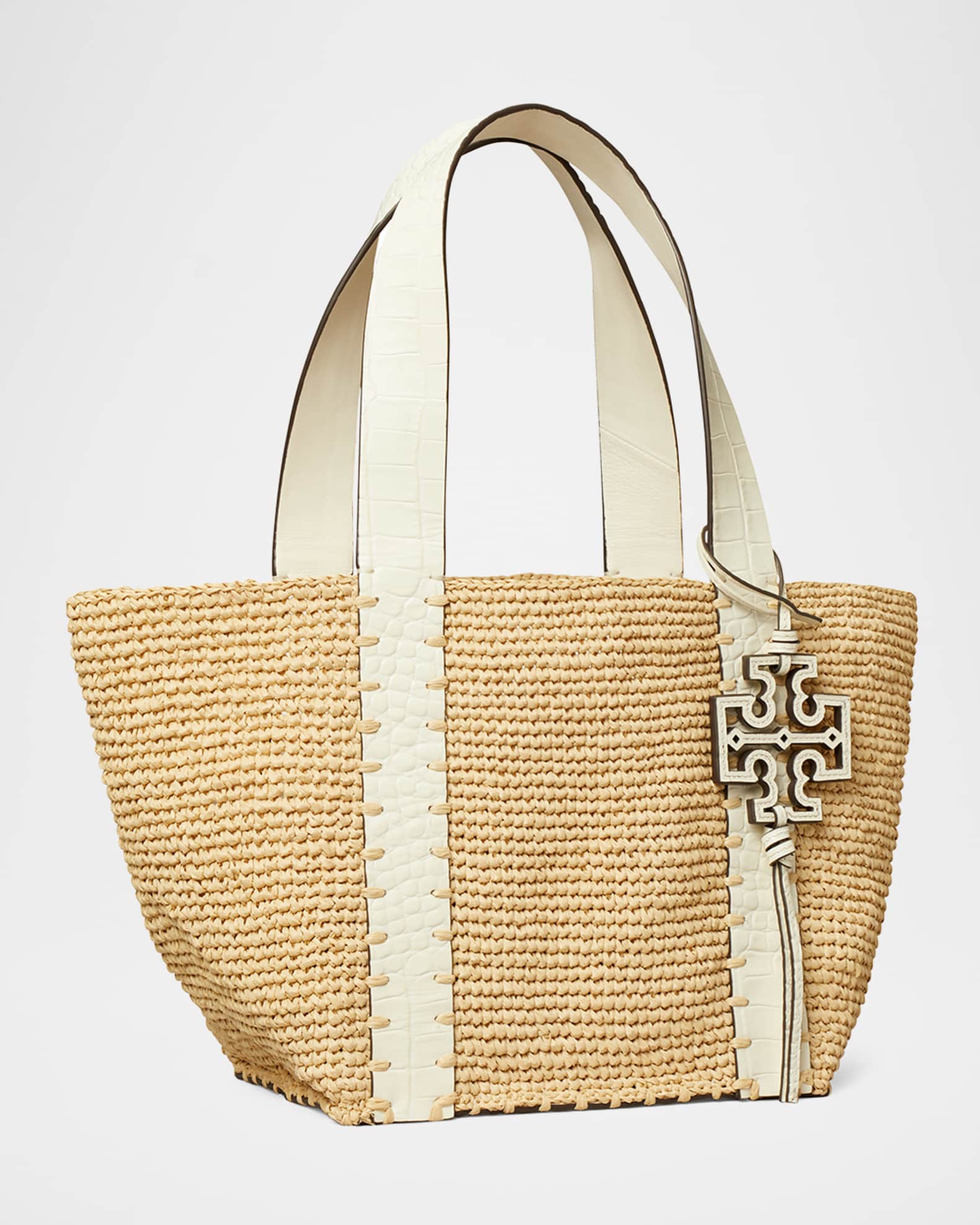 Tory Burch★SMALL STRAW EMBELLISHED TOTE Tory Burch Small Straw Tote Bag | Neiman Marcus