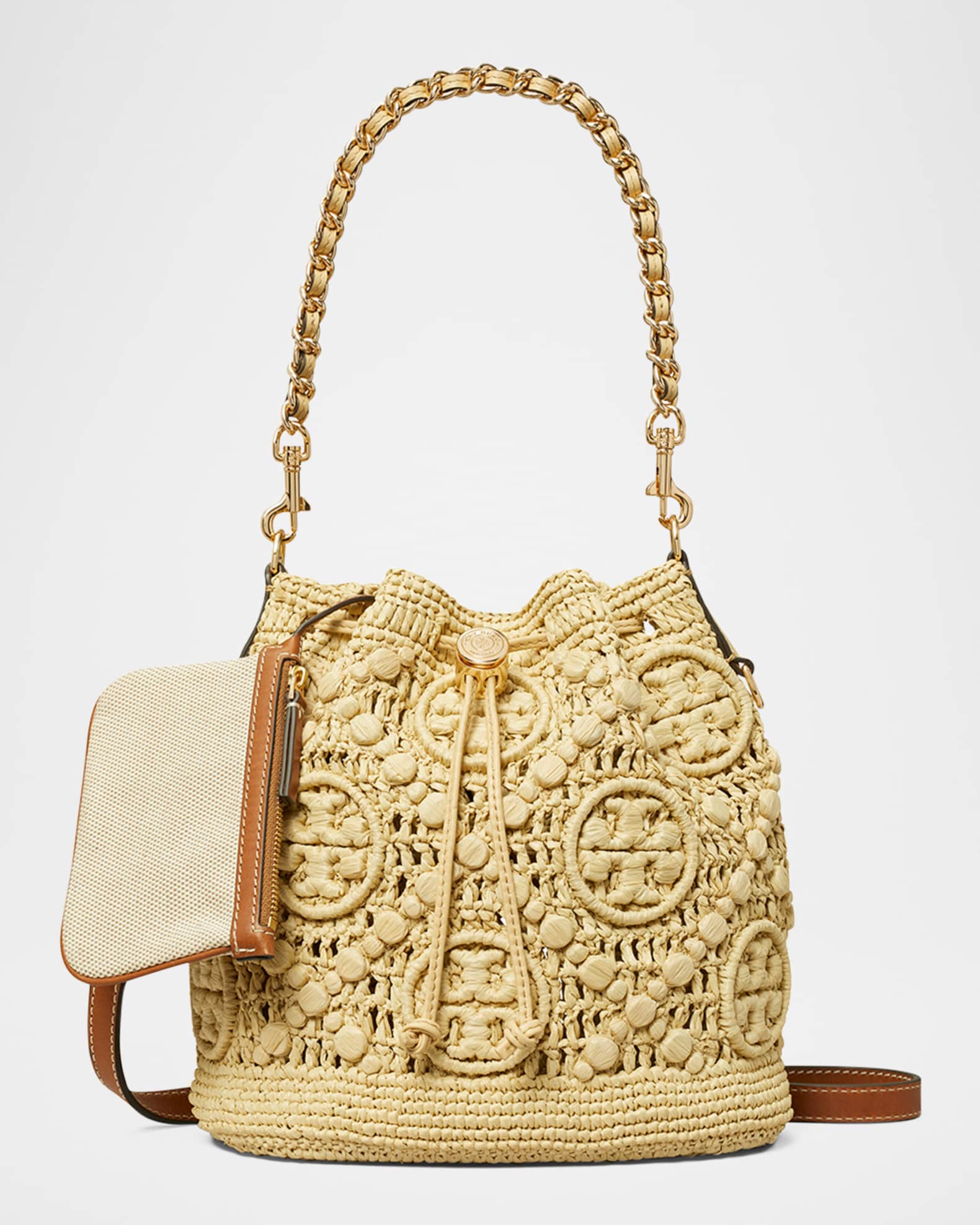 ★完売前に！キュート★TORY BURCH EMERSON RAFFIA BUCKET BAG ☆完売前に！キュート☆TORY BURCH EMERSON RAFFIA BUCKET BAG