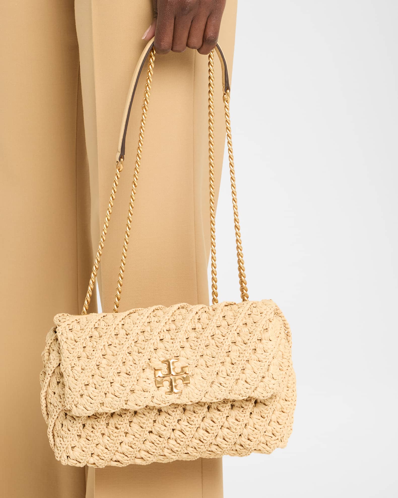Tory Burch Kira Small Woven Convertible Shoulder Bag
