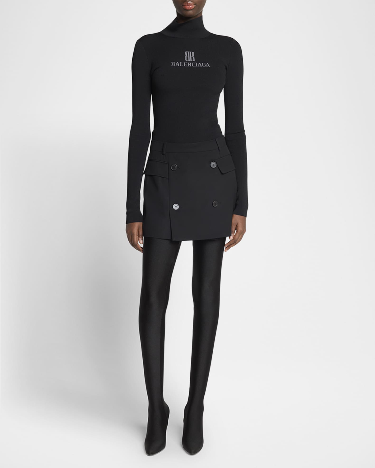ミニスカート [BALENCIAGA] TAILORED MINI SKIRT Balenciaga Double-Breasted Tailored Mini Skirt | Neiman Marcus