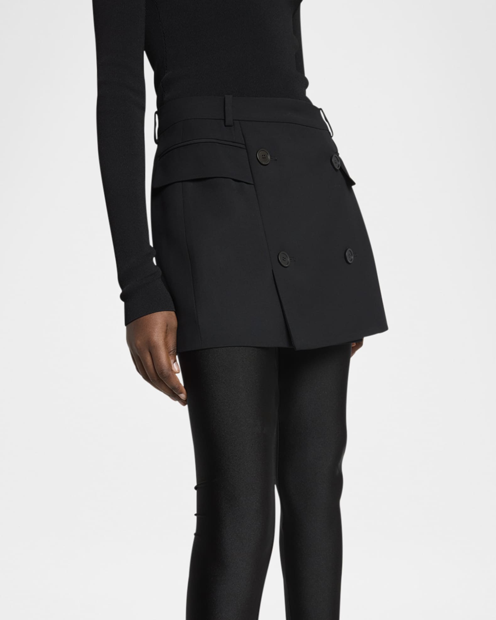 Balenciaga Double-Breasted Tailored Mini Skirt | Neiman Marcus