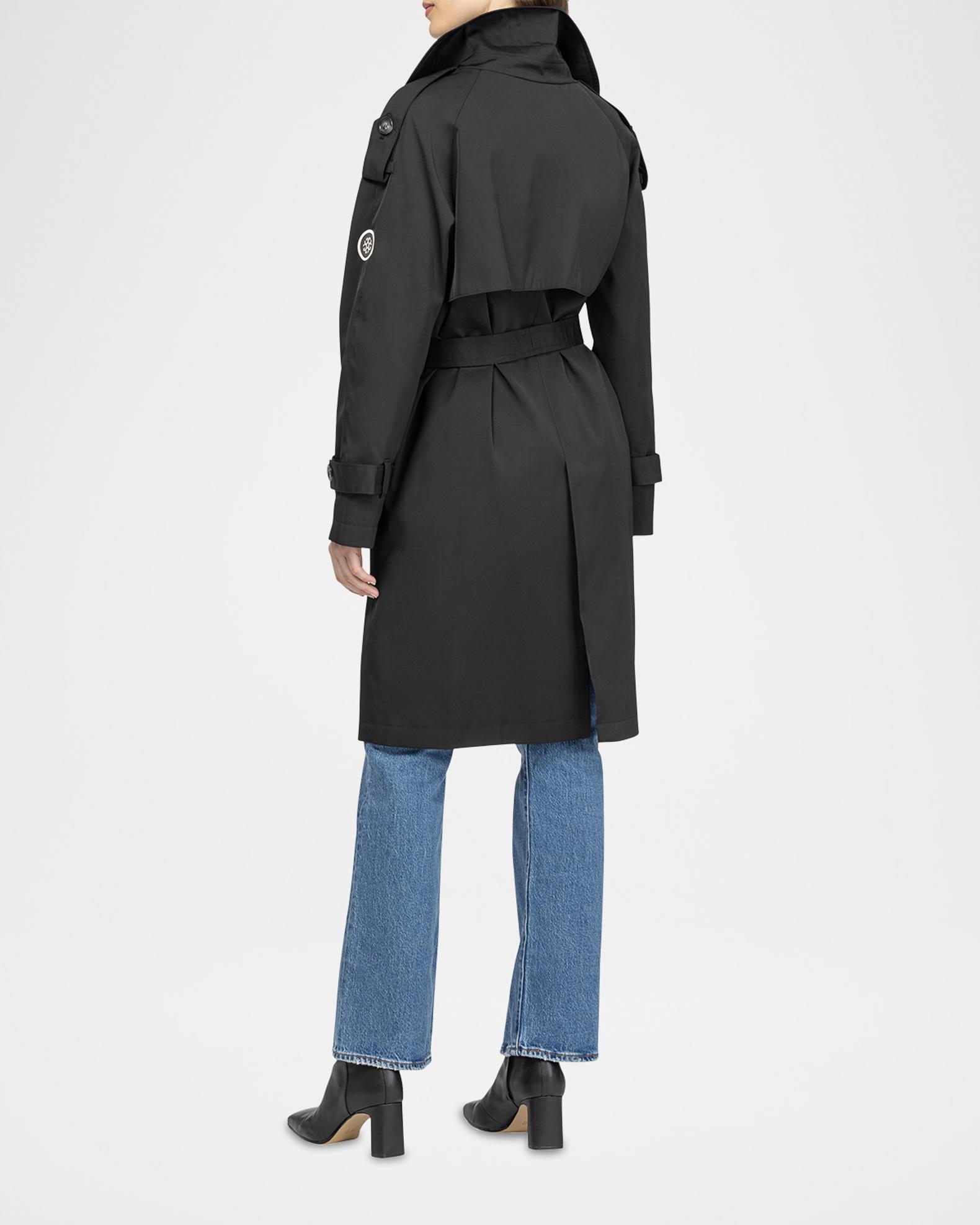 Trench Coat Léger Express Femme - Taille M Noir Avec Ceinture - Occasion Très Bon état