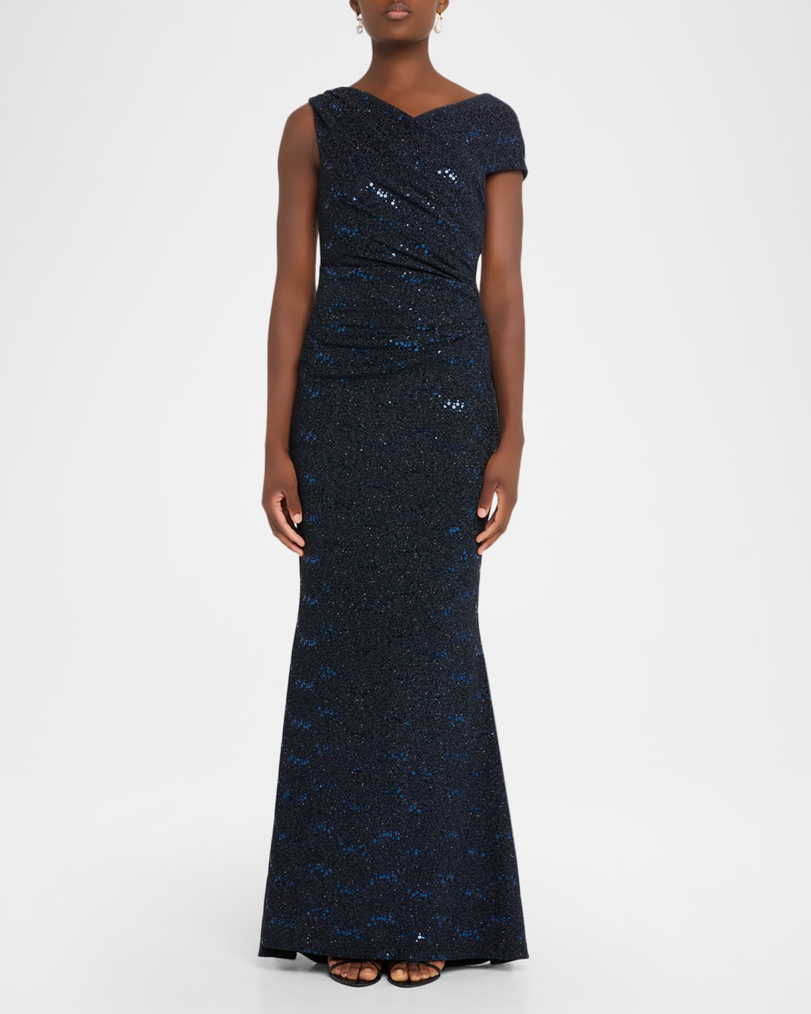 Stardust Jersey Off-The-Shoulder Gown 1