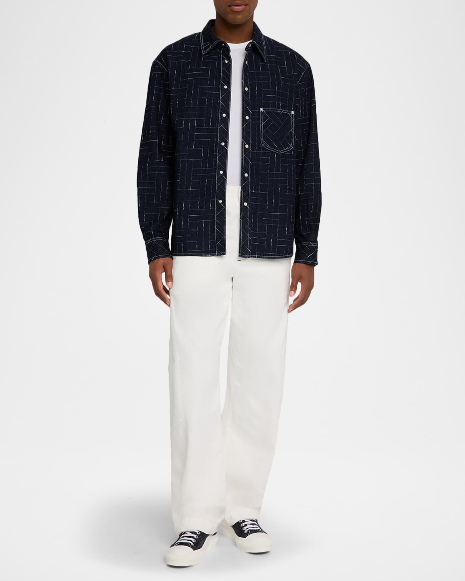Men's Weave Japanese Denim Overshirt 1