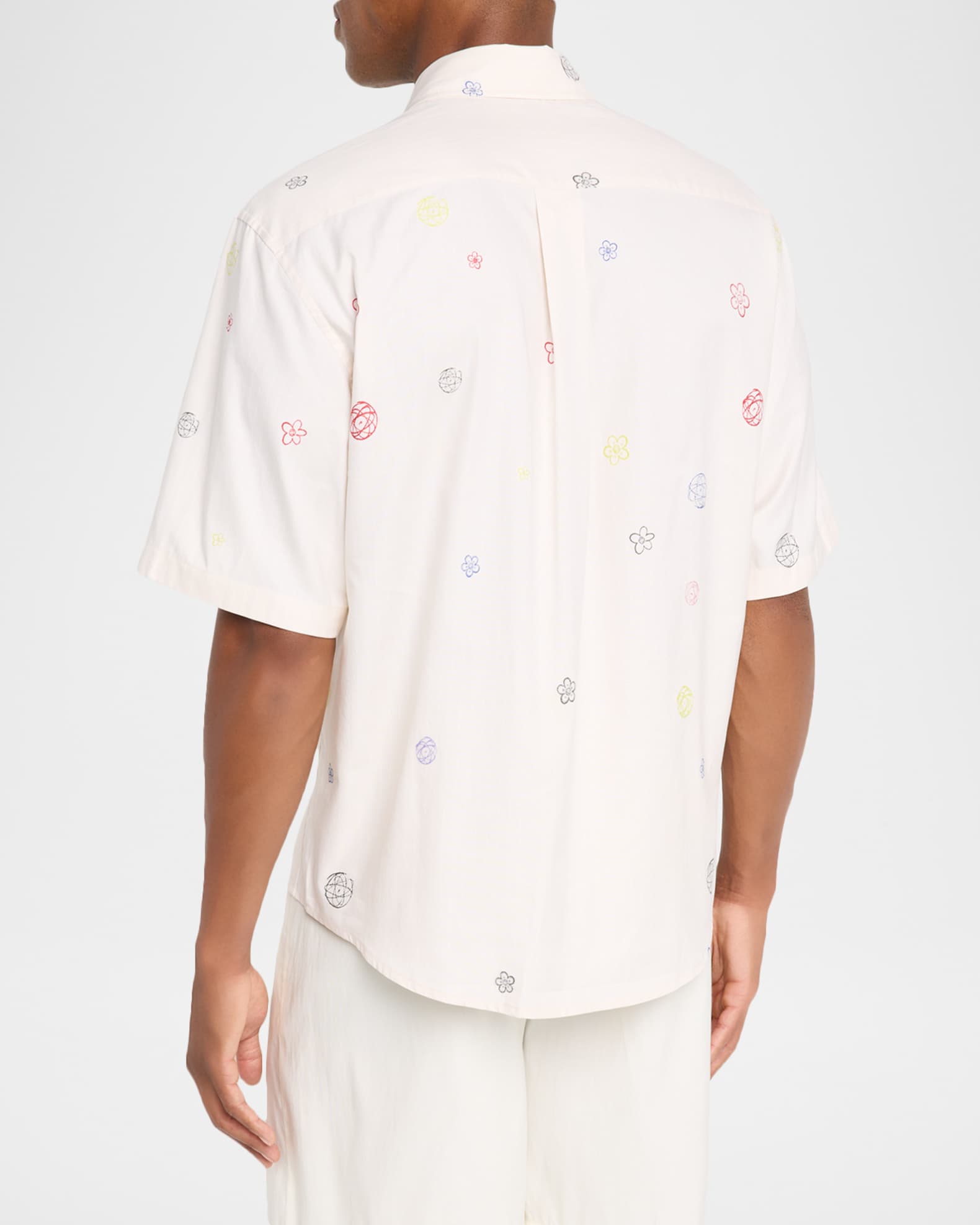 Kenzo x Futura 2000' Men's Embroidered Cotton Short-Sleeve Shirt