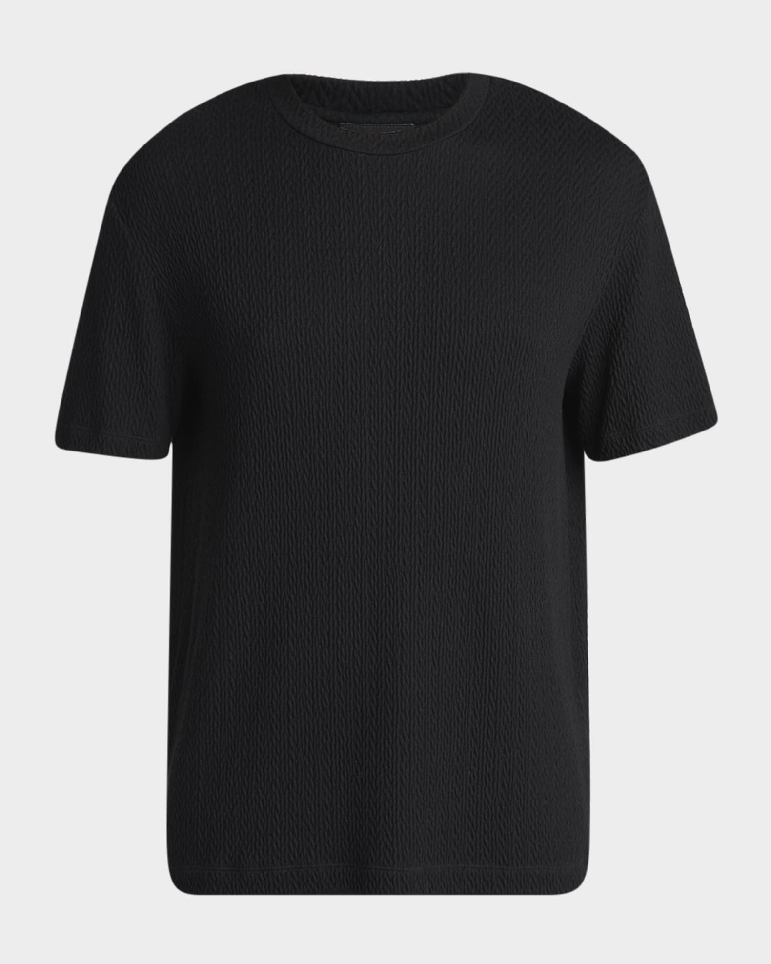 Men's Diagonal Texture Crewneck T-Shirt 0