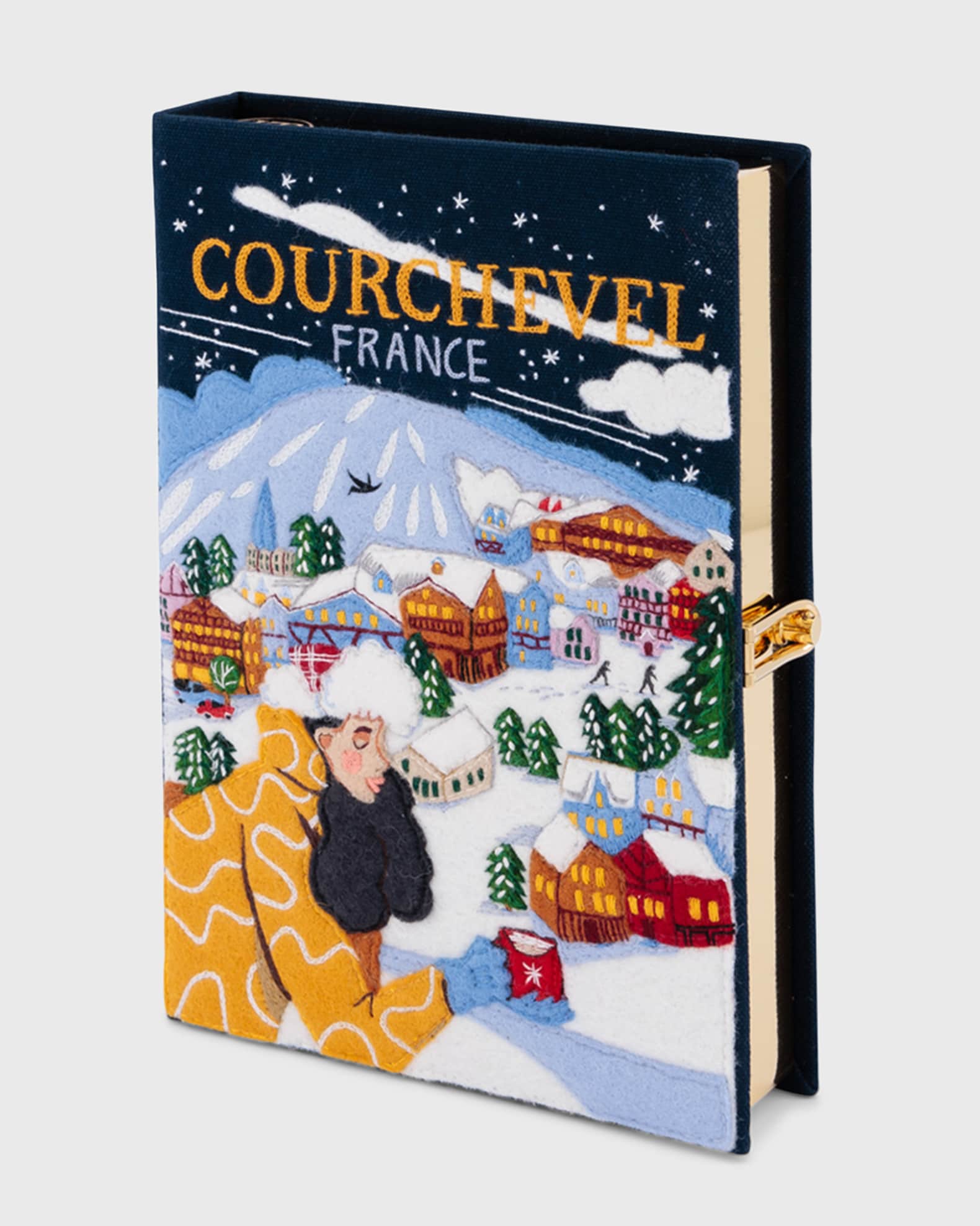 Olympia Le-Tan Courchevel Book Clutch Bag | Neiman Marcus