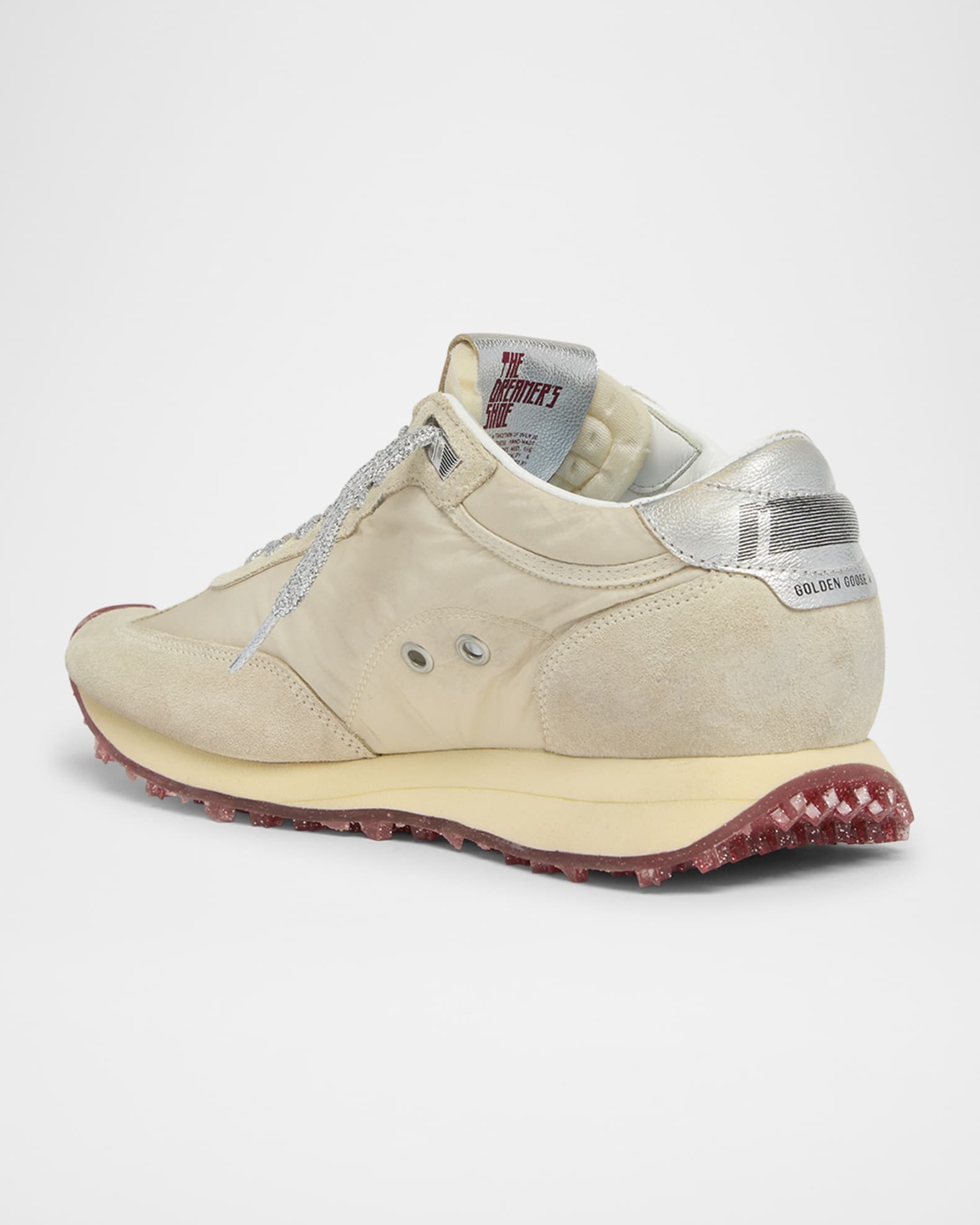 【関税&送料込】Golden  Sneaker Marathon In Nylon Ripst Women's Marathon with silver ripstop nylon upper and black star