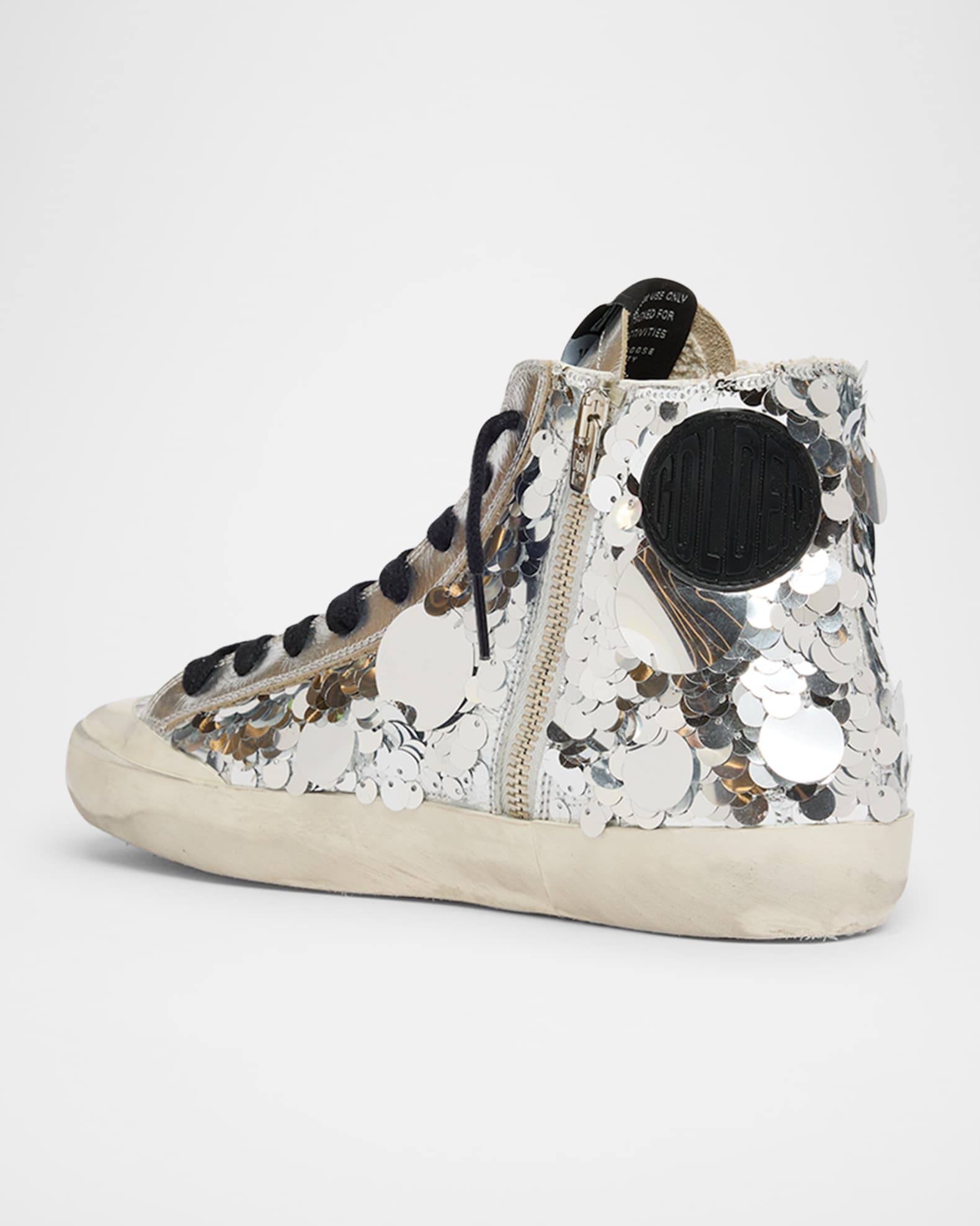 Golden Goose Francy Sequined High-Top Sneakers | Neiman Marcus