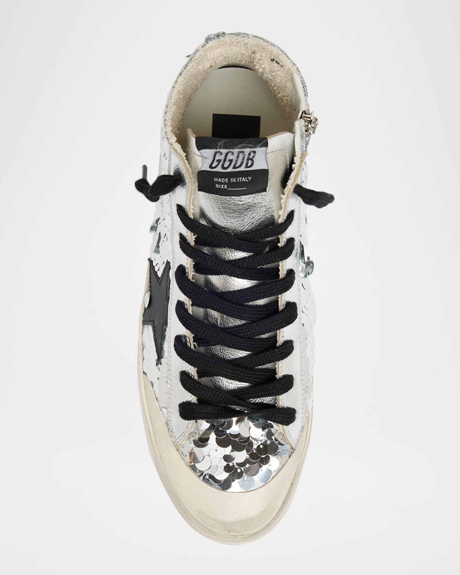 Golden Goose Francy Sequined High-Top Sneakers | Neiman Marcus