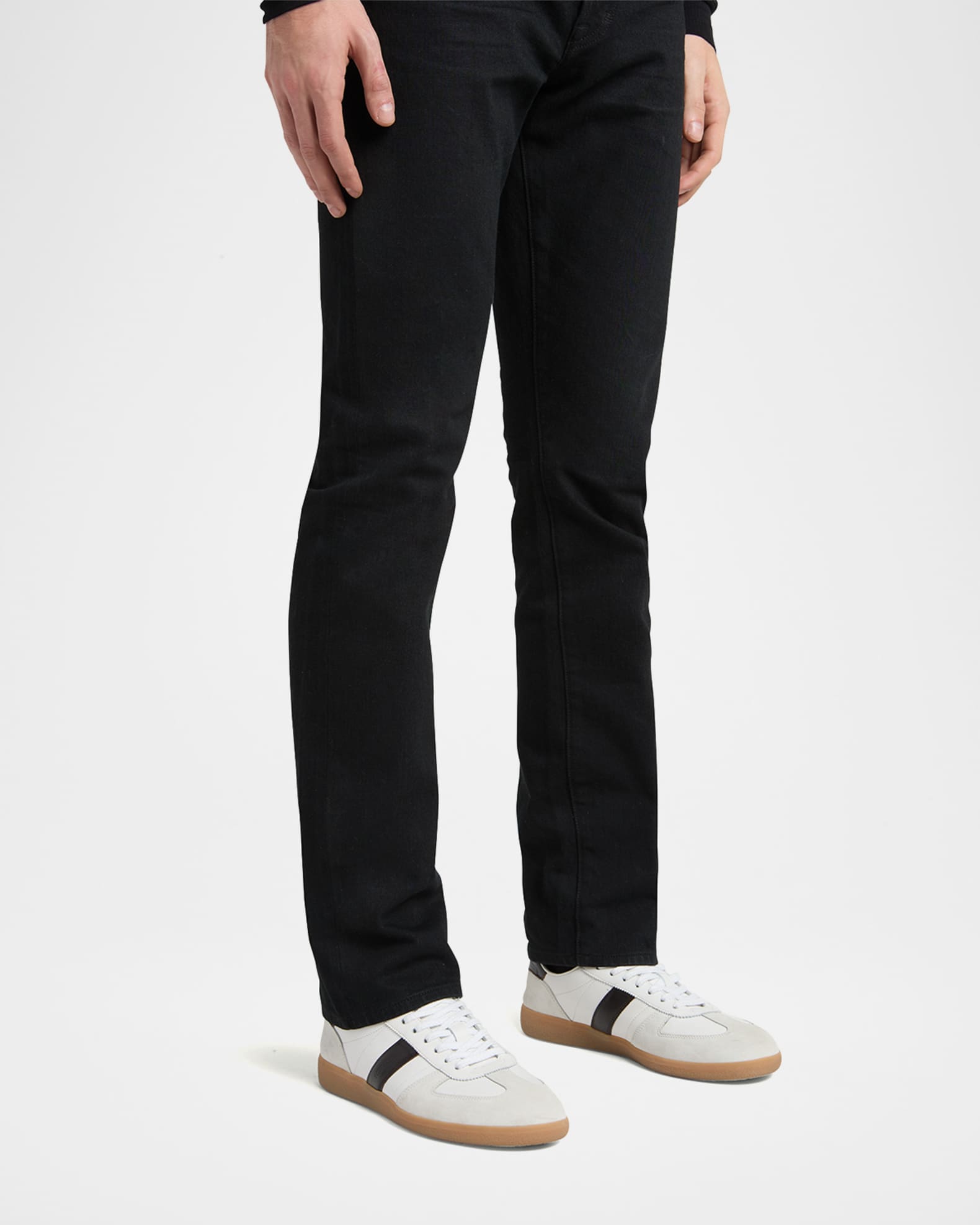 TOM FORD Men's Archer Suede and Leather Low-Top Sneakers