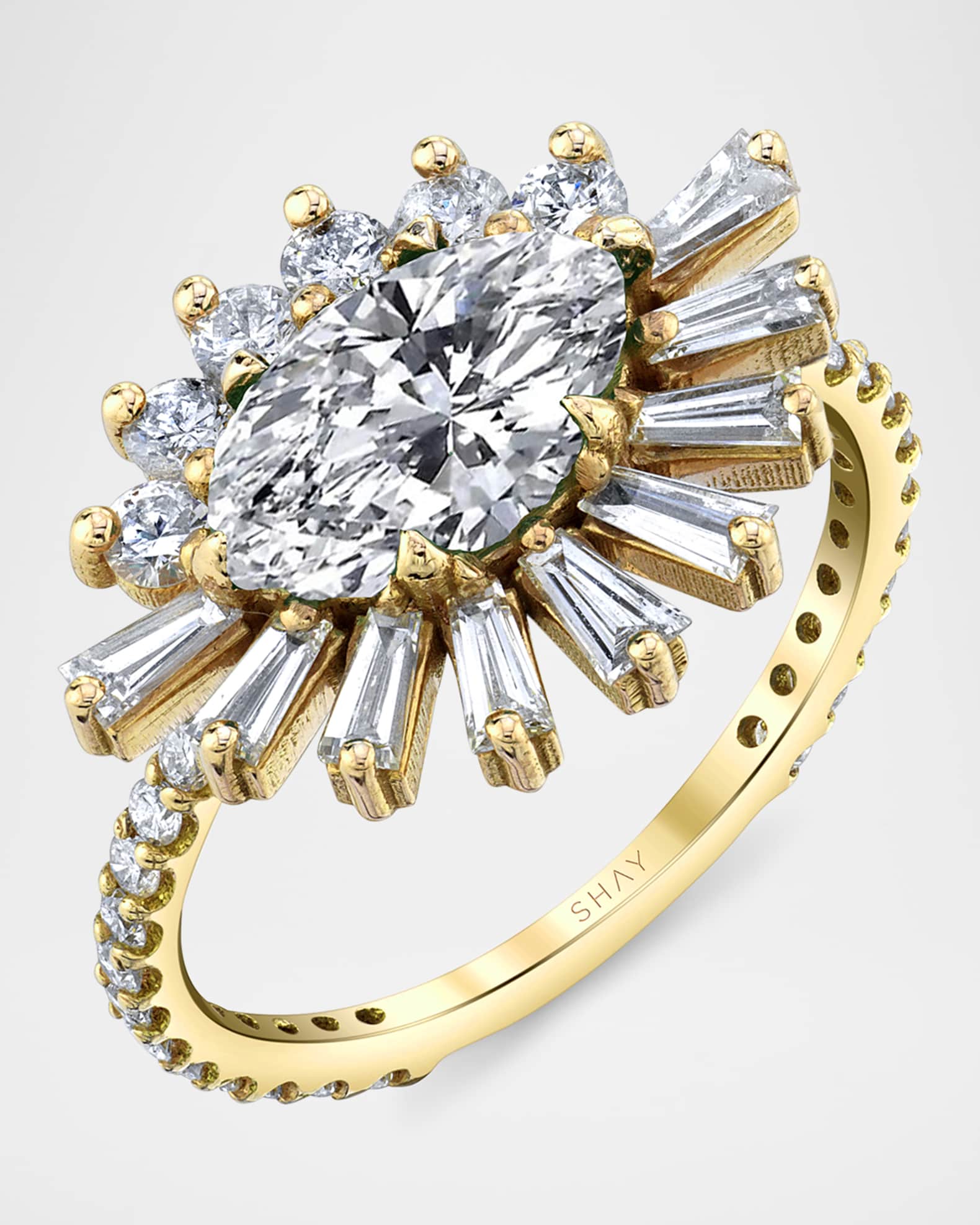 Full Mixed Diamond Evil Eye Pinky Ring 0