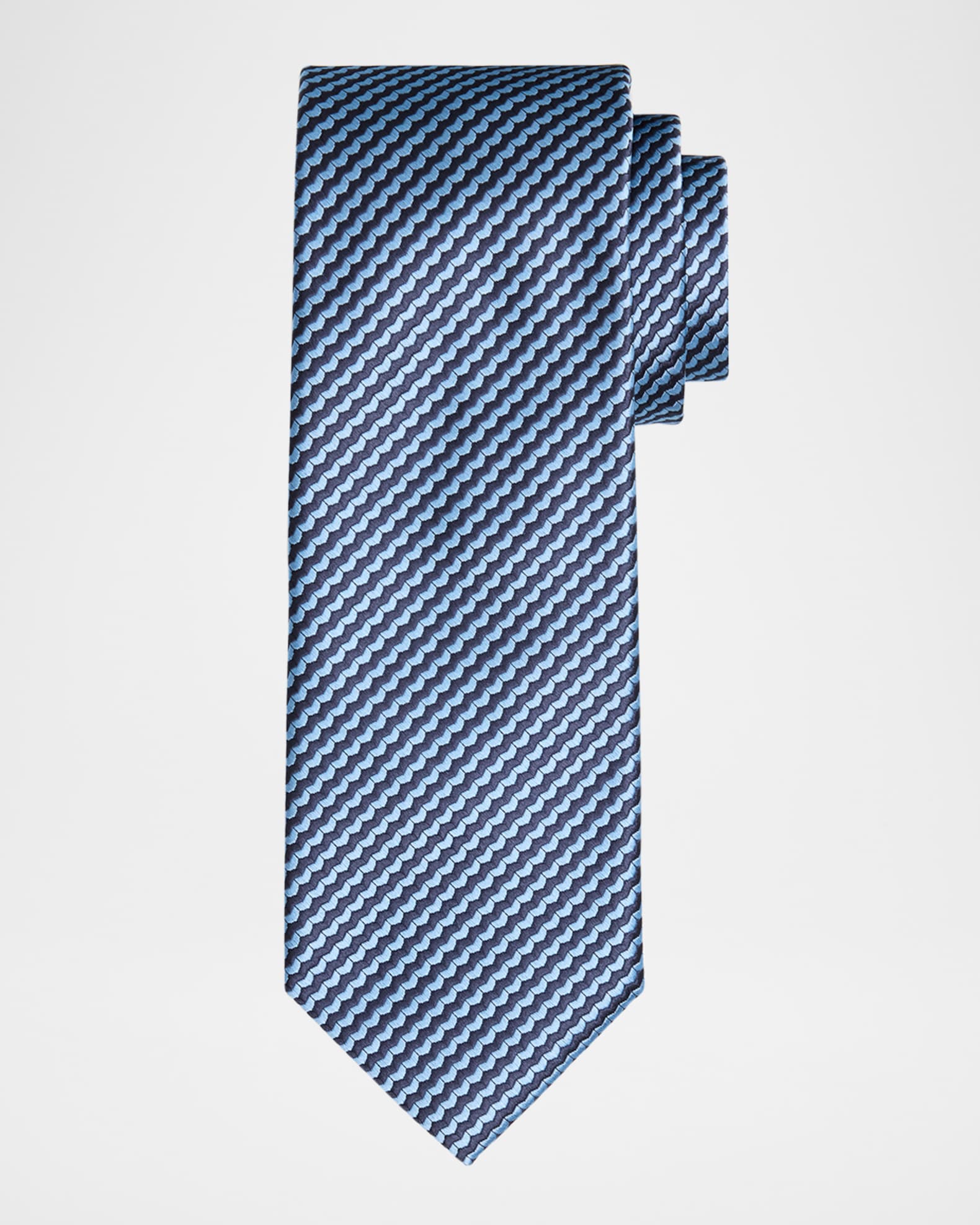 Men's Woven Stripe Silk Tie 0