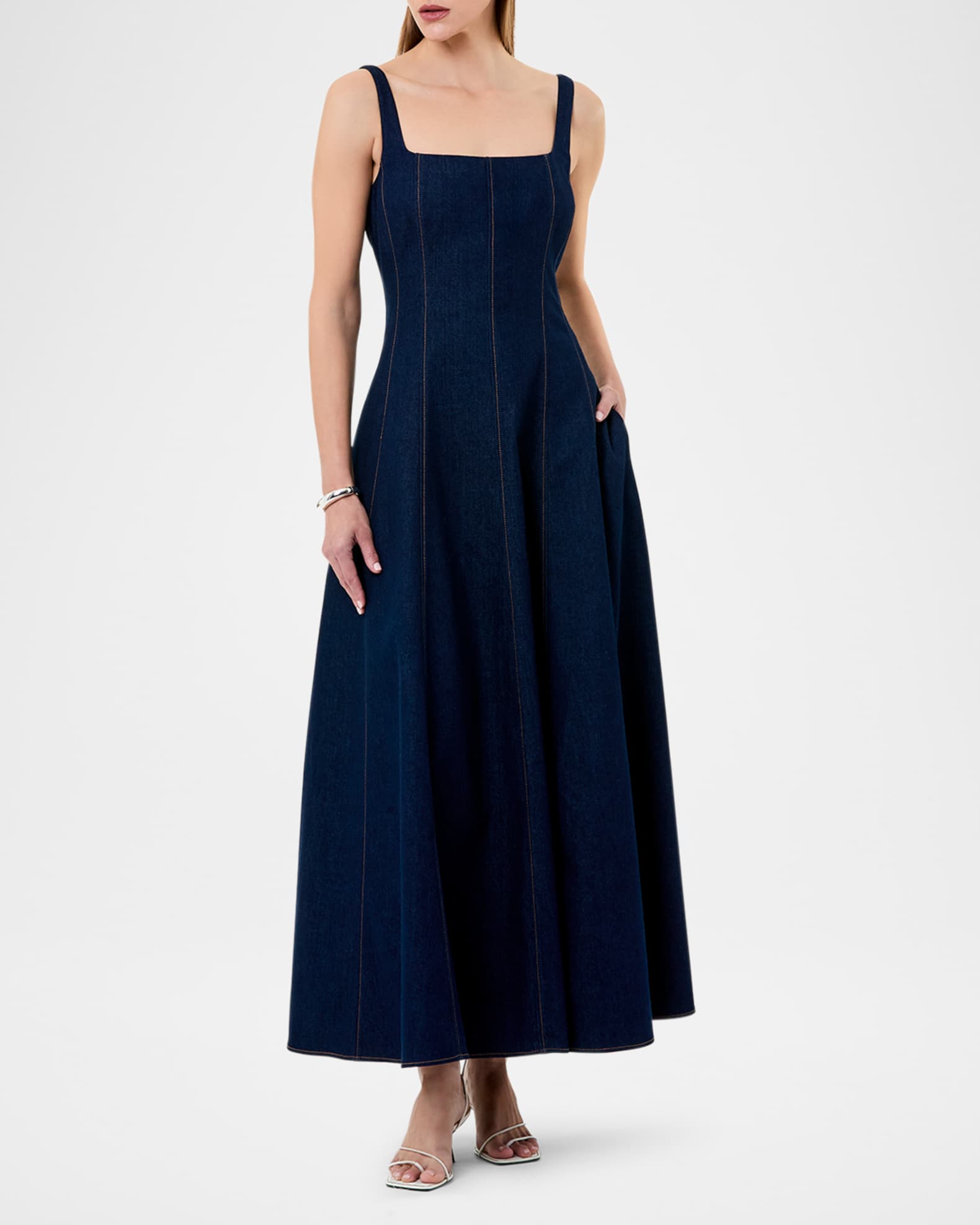 n nicholas denim dress Nicholas Anastasia Denim Dress in Blue