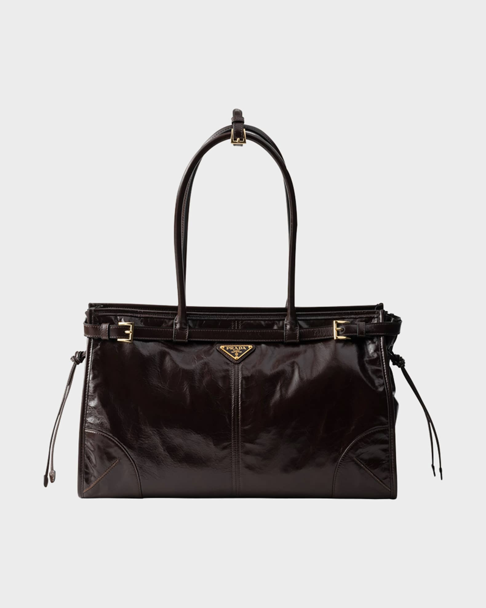 Bonnie Large Buckle Leather Shoulder Bag 0