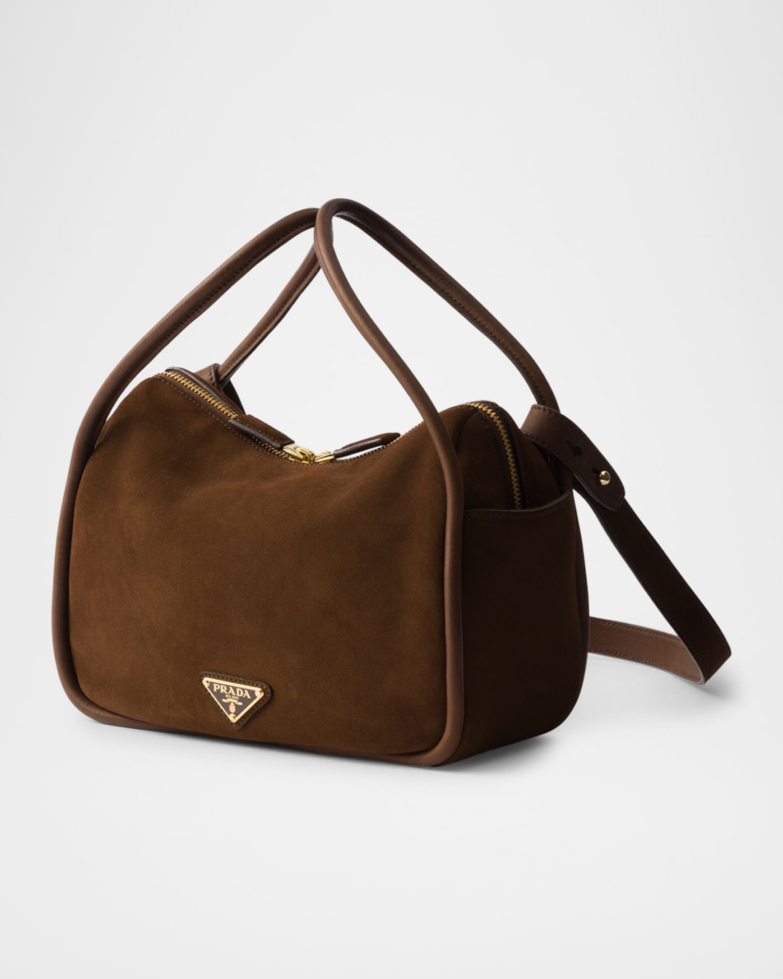 【ムギ】PRADA Suede Hand Bag Cinnamon Suede shoulder bag | PRADA