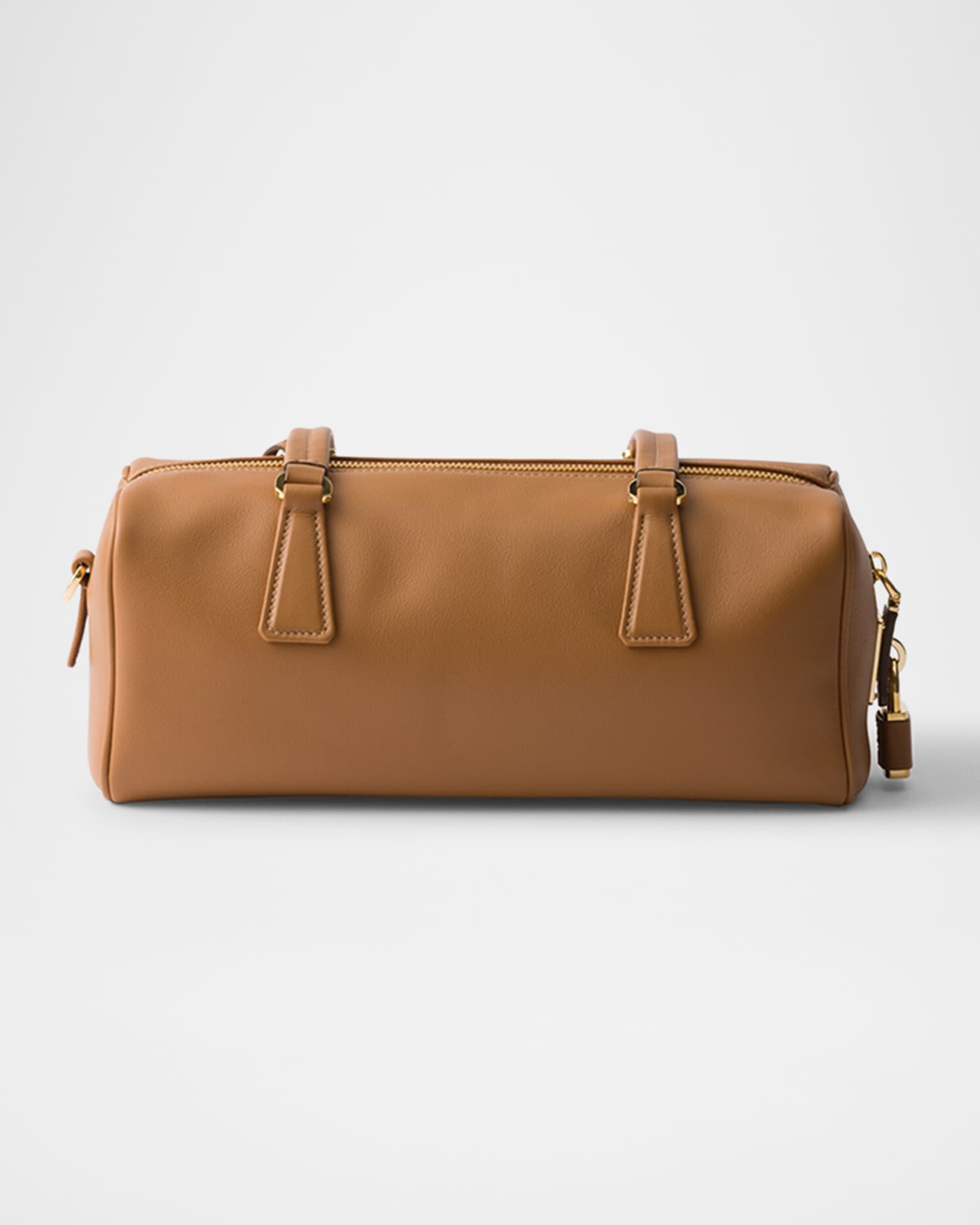 Prada Medium Leather Top-Handle Bag with Padlock | Neiman Marcus