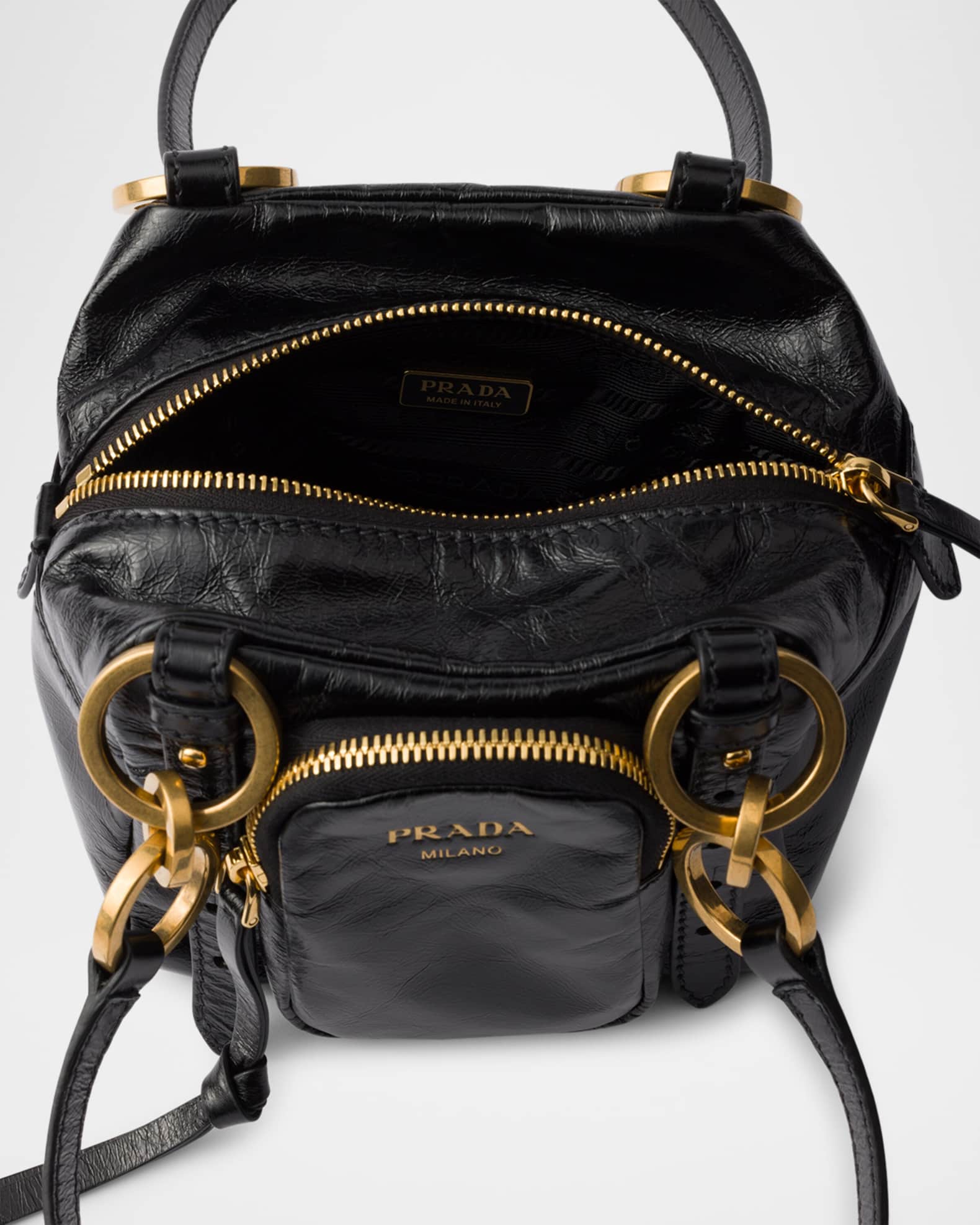 ハンドバッグ PRADA PRADA DANGLE MINI HANDBAG IN SOFT LUX LEATHER Prada Prada Dangle Leather Mini Top-Handle Bag | Neiman Marcus