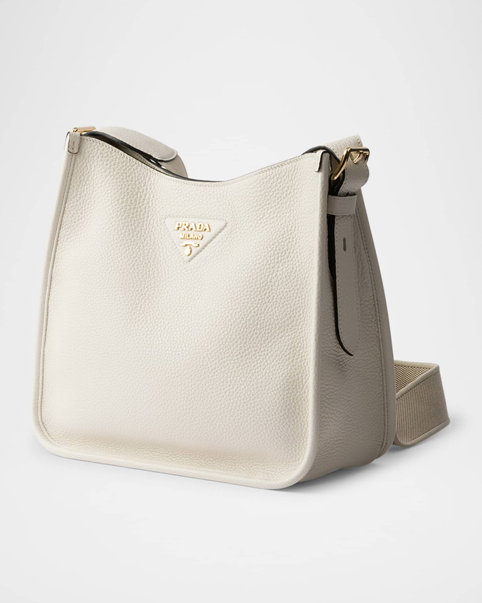 Prada Medium Leather Shoulder Bag | Neiman Marcus