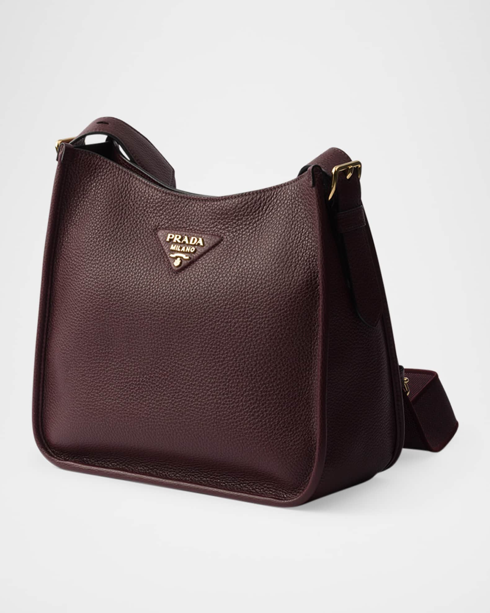 Prada Medium Leather Shoulder Bag | Neiman Marcus