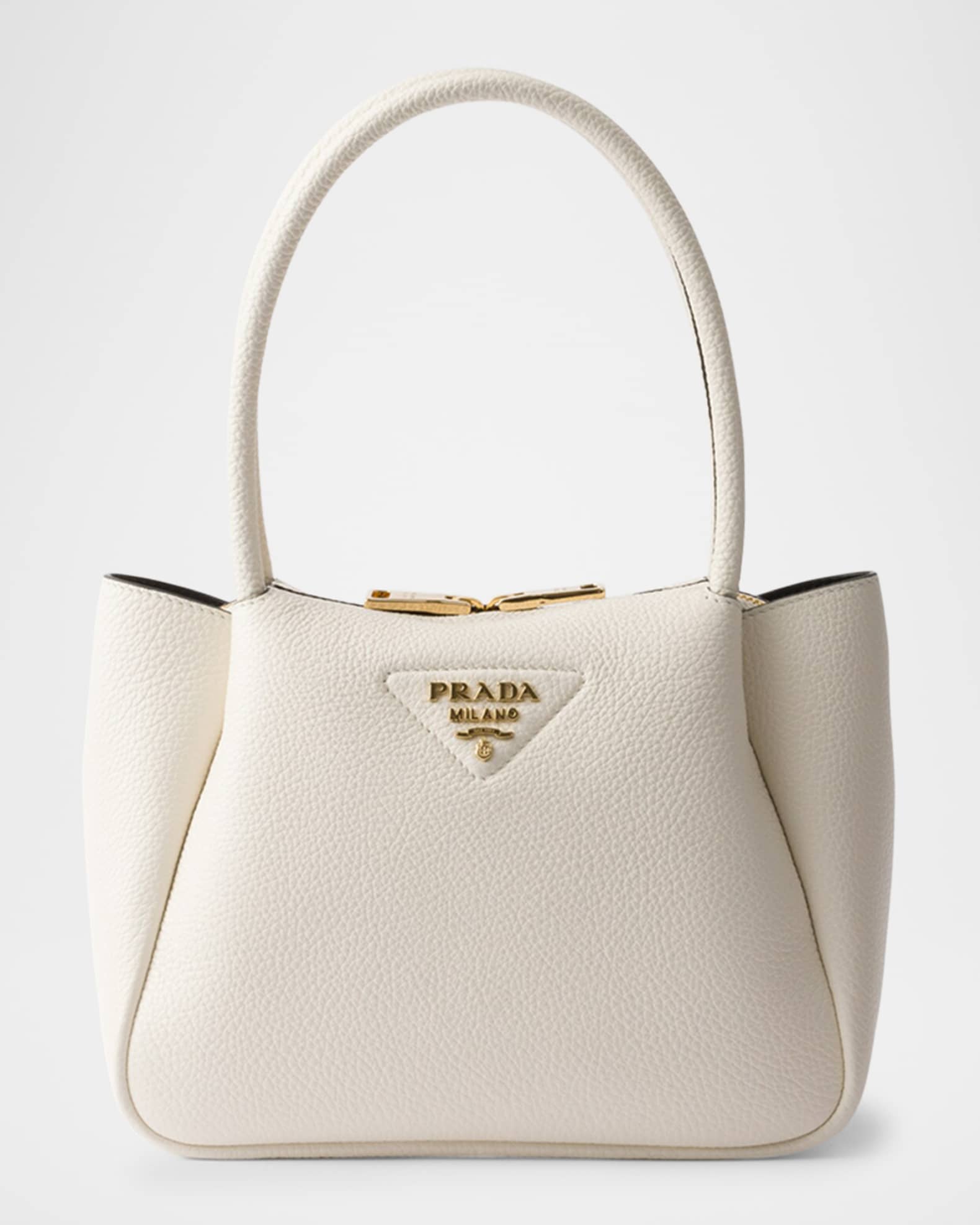 Prada Small Leather Top-Handle Bag | Neiman Marcus