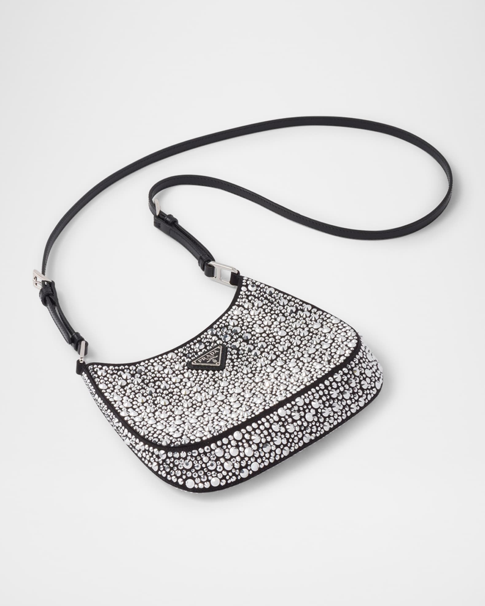 Cleo Satin Shoulder Bag with Crystals 1