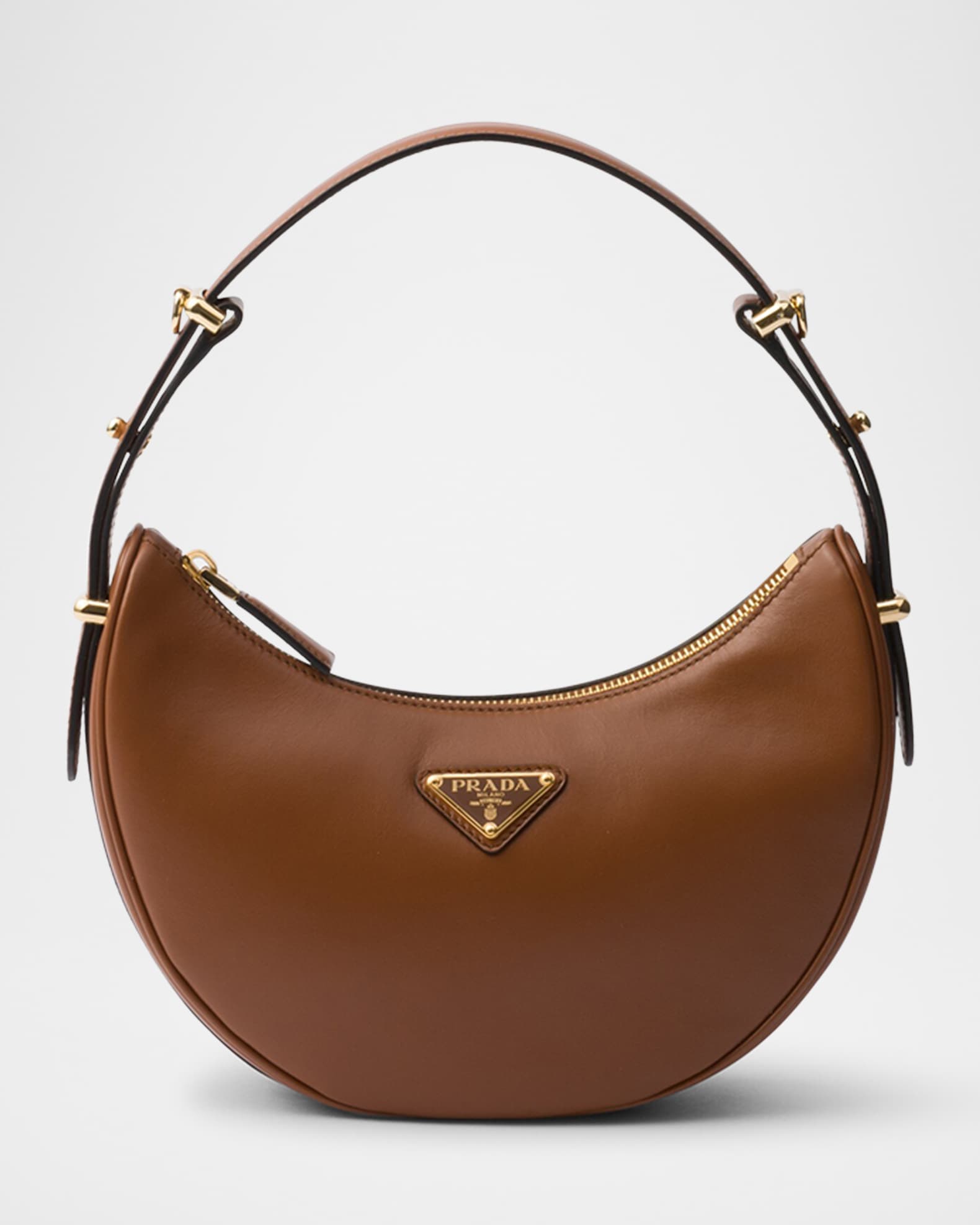Arque Small Calfskin Leather Shoulder Bag | Neiman Marcus