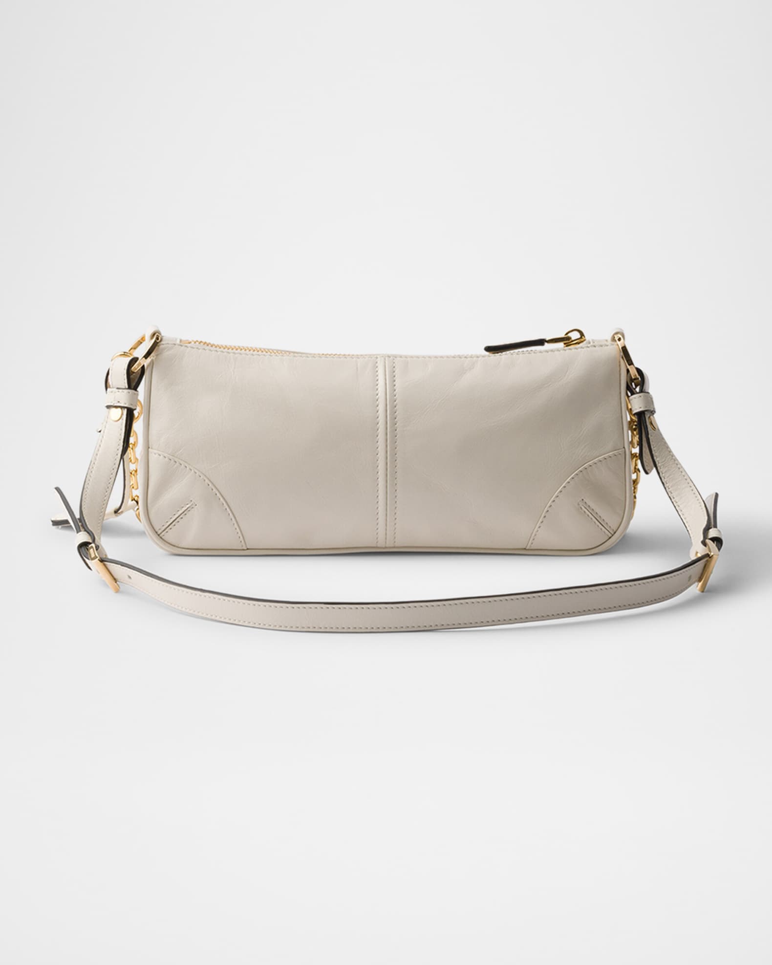 Prada Re-Edition 2002 Medium Shiny Leather Shoulder Bag