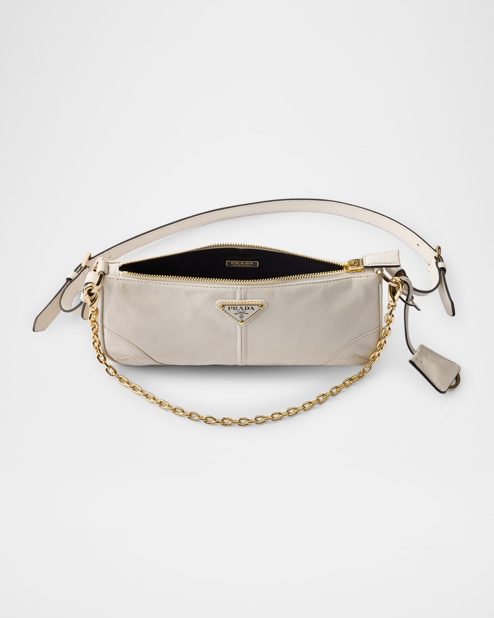 Prada Re-Edition 2002 Medium Shiny Leather Shoulder Bag