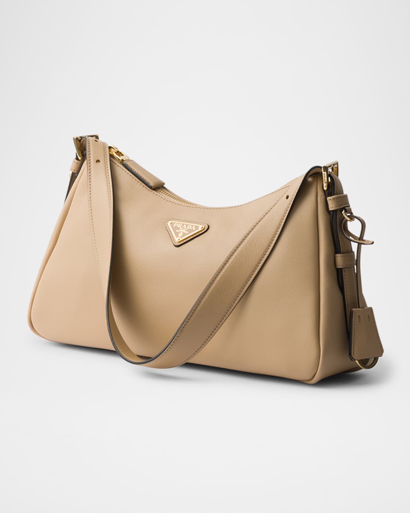 Prada Aimee Medium Calfskin Leather Shoulder Bag | Neiman Marcus