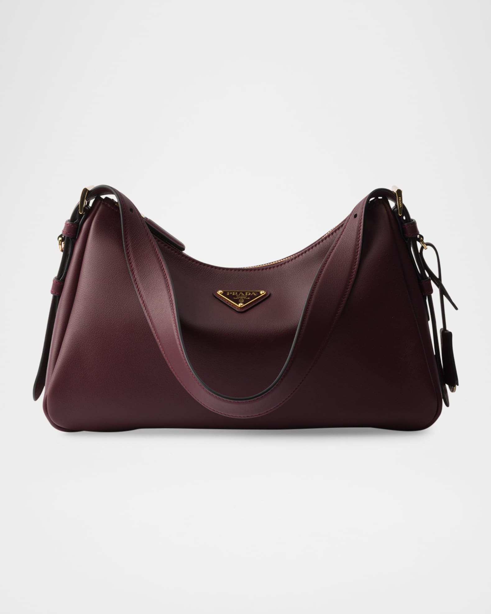 【関税&送料込】Prada Black Leather Medium Aimee Shoulder Ba Black Prada Aimée Medium Leather Shoulder Bag | PRADA