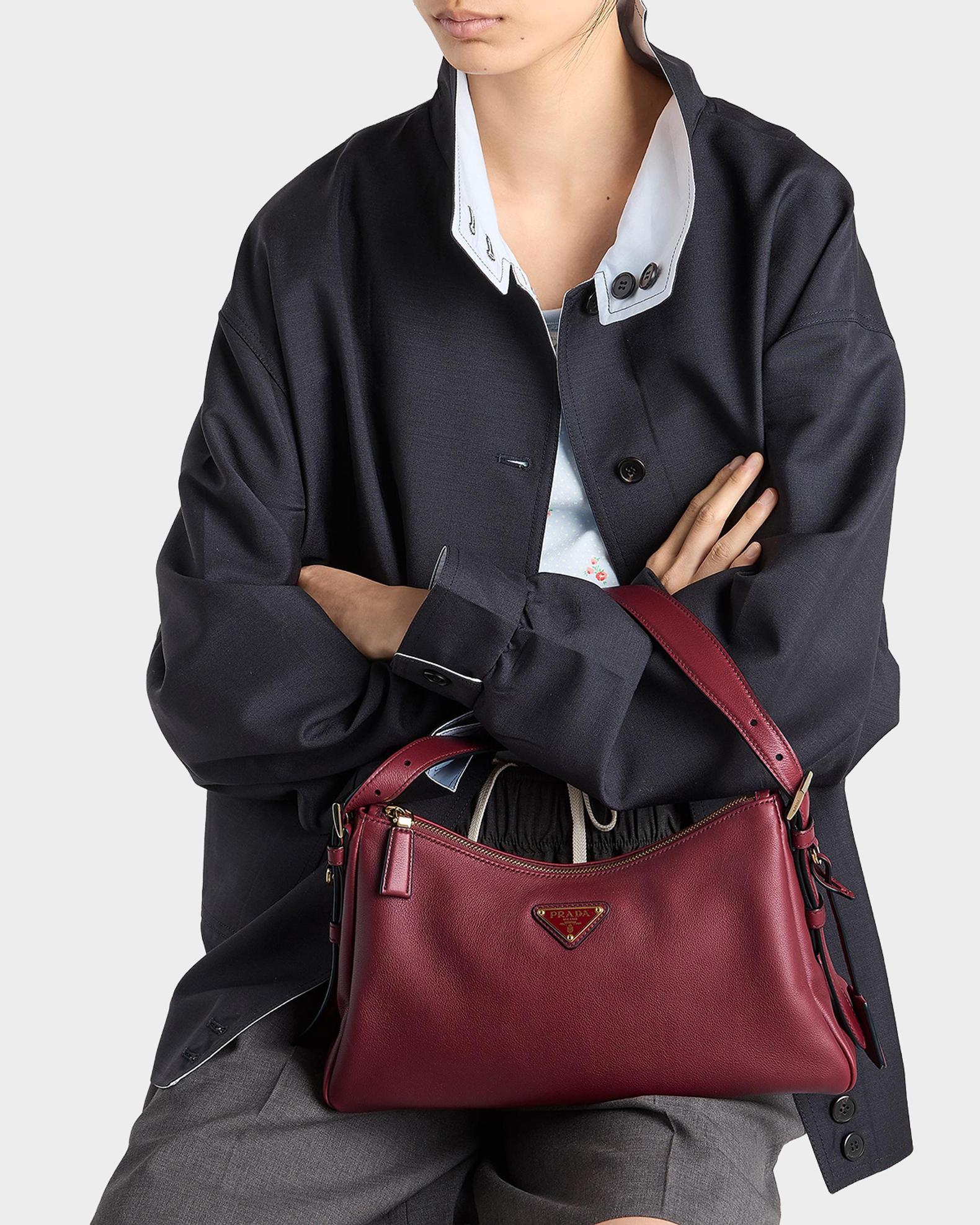 Prada Aimee Medium Calfskin Leather Shoulder Bag | Neiman Marcus